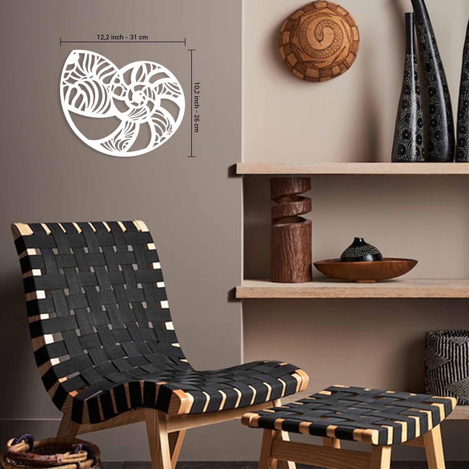 Seashell Metal Wall Art for Home Decor - Living Room, Bedroom & Outdoor