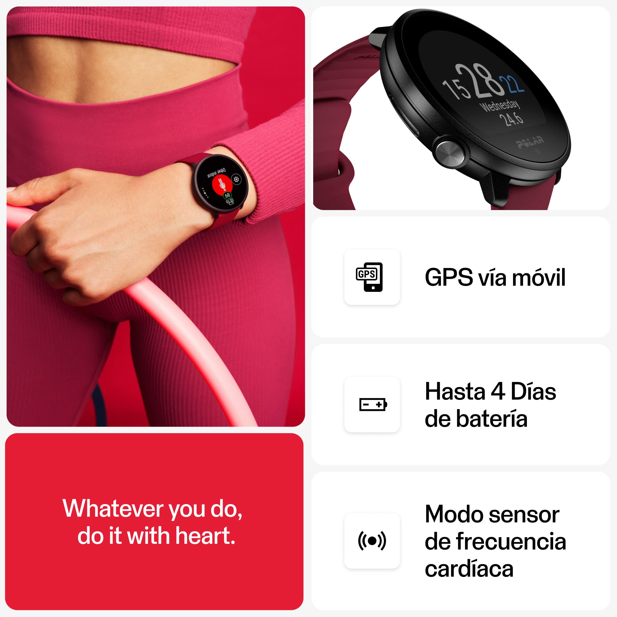 POLAR Unite Waterproof Fitness Tracker with Heart Rate Monitor & Sleep Tracking - Perfect for Running, Swimming & Daily Activity Tracking
