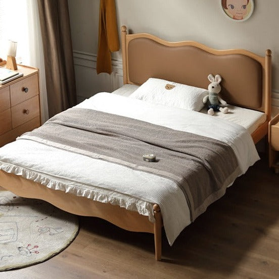 Solid Oak & Beech Wood Children's Bed - Princess Style for Girls & Classic Design for Boys | Durable Kids Bedroom Furniture for Playtime & Sweet Dreams