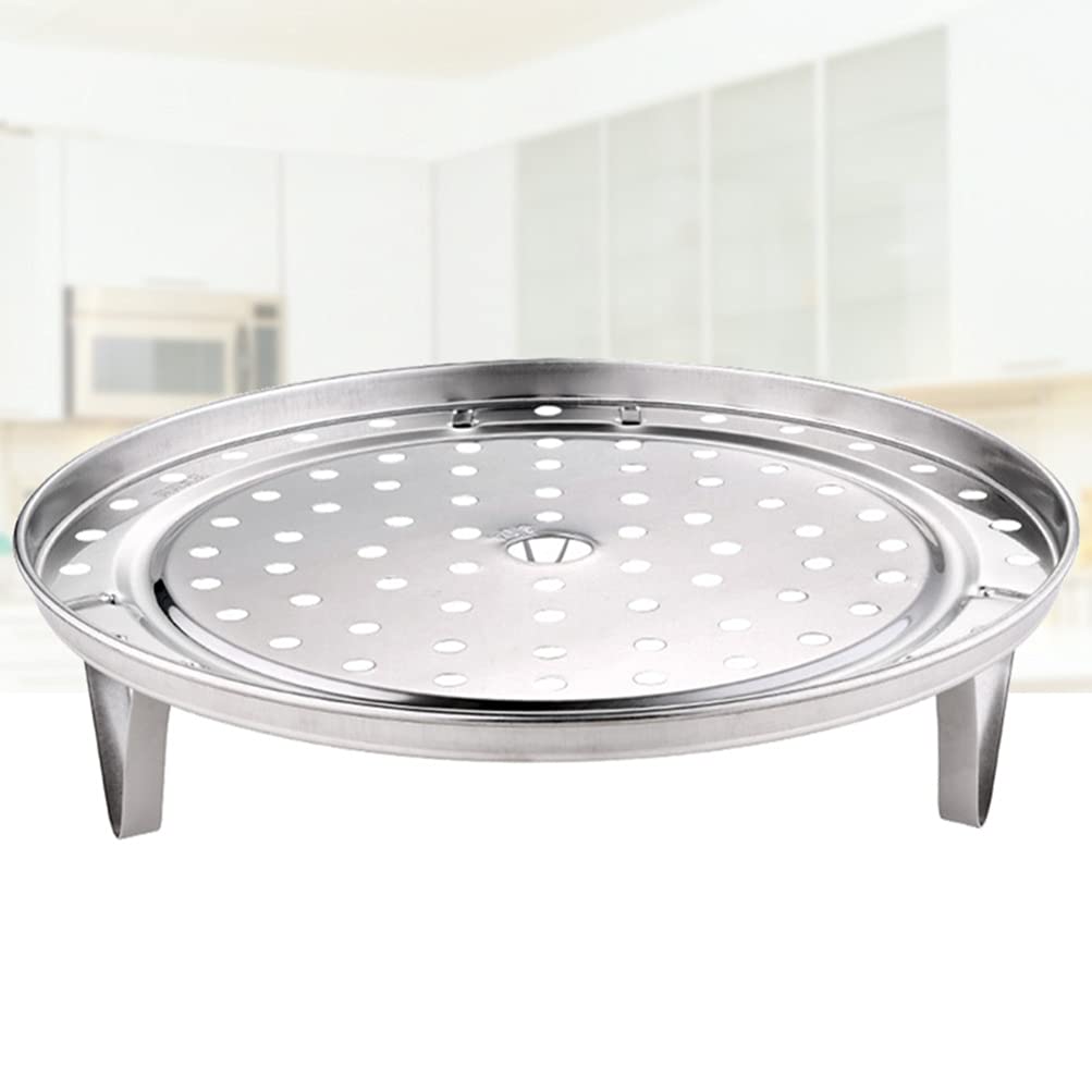 Stainless Steel Steamer Rack for Cooking - DOITOOL Round Dumpling & Vegetable Steamer Basket, Meat Steamer Stand with Shelving Brackets - Perfect for Steaming Dumplings, Vegetables & Seafood in Pots & Cookers