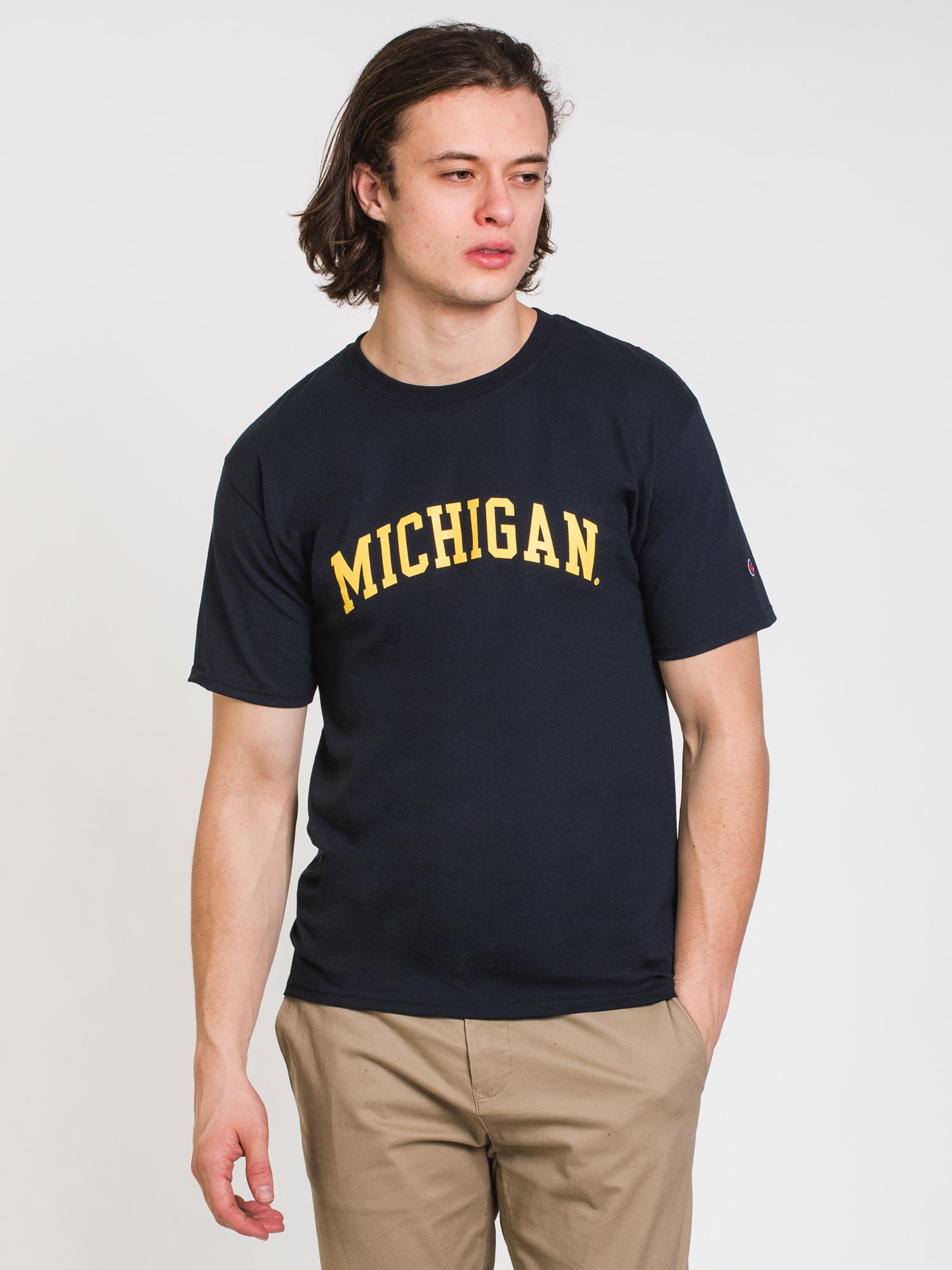 Champion Michigan Short Sleeve University Tee - Comfortable Cotton T-Shirt for Men & Women - Perfect for College, Sports, and Casual Wear