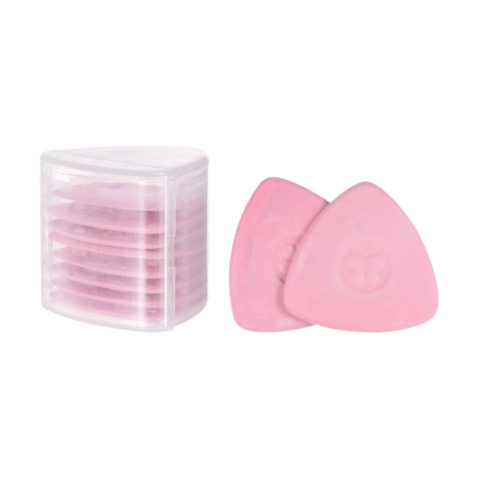 HARFINGTON 10pcs Tailors Chalk - Triangle Sewing Chalk & Washable Fabric Marker for Sewing, Quilting & Tailoring - Perfect for Marking Patterns on Fabric, Dressmaking & DIY Crafts (Pink)
