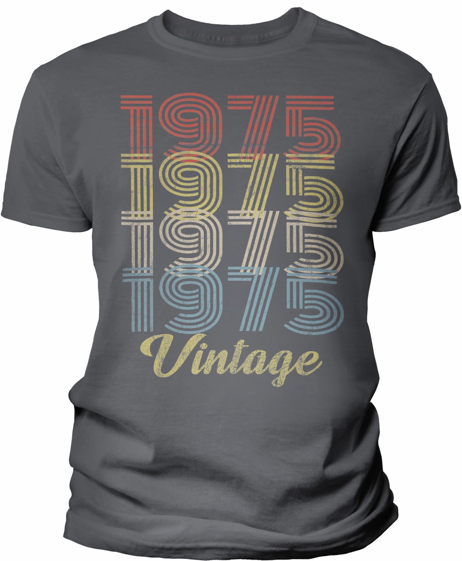 Vintage 1975 Retro 50th Birthday Gift T-Shirt for Men - Classic Throwback Design - Perfect for 50th Birthday Parties & Milestone Celebrations
