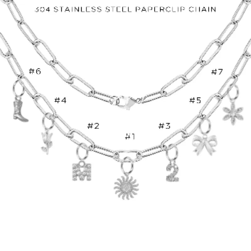 Elegant Charm Necklace with Assorted Charms - Perfect for Gifts, Parties & Everyday Wear | $52.00