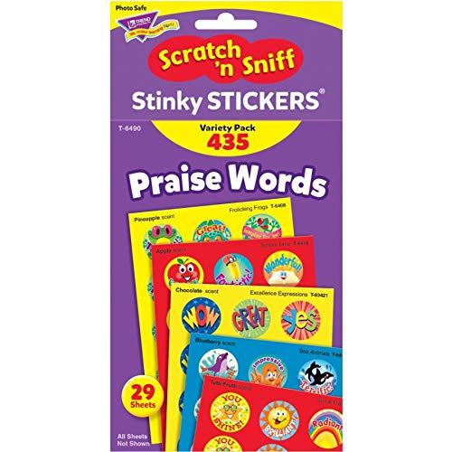 Trend Stinky Stickers Variety Pack - 432 Fun & Smelly Stickers (8 Packs) - Perfect for Kids' Scrapbooking, Reward Incentives & Classroom Activities
