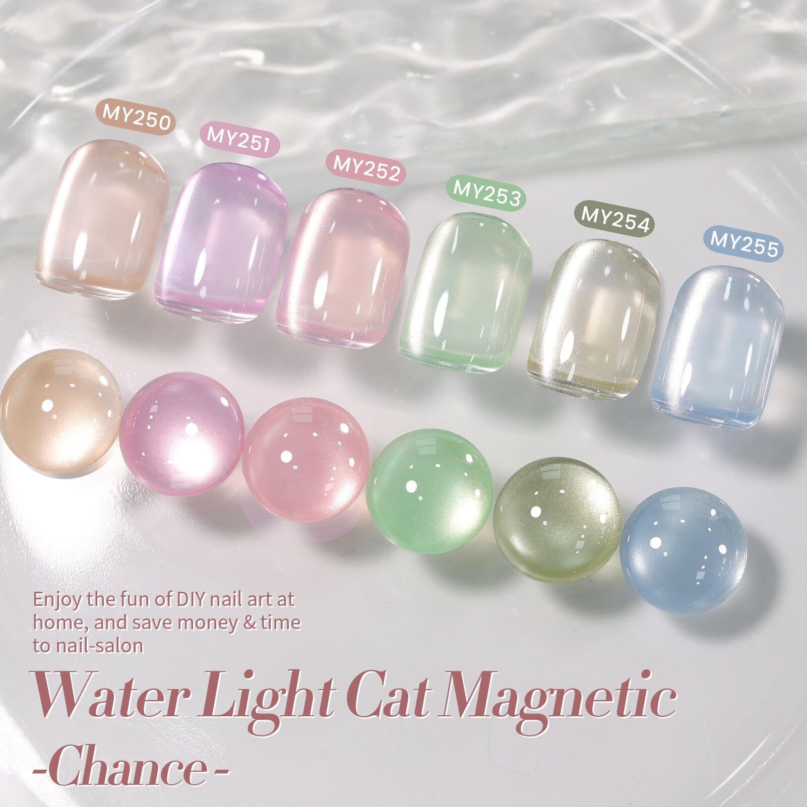 6 Colors Magnetic Gel Polish Set for Cats - 7ml Water Light Cat Nail Polish with Magnet - Perfect for Nail Art & Salon Use