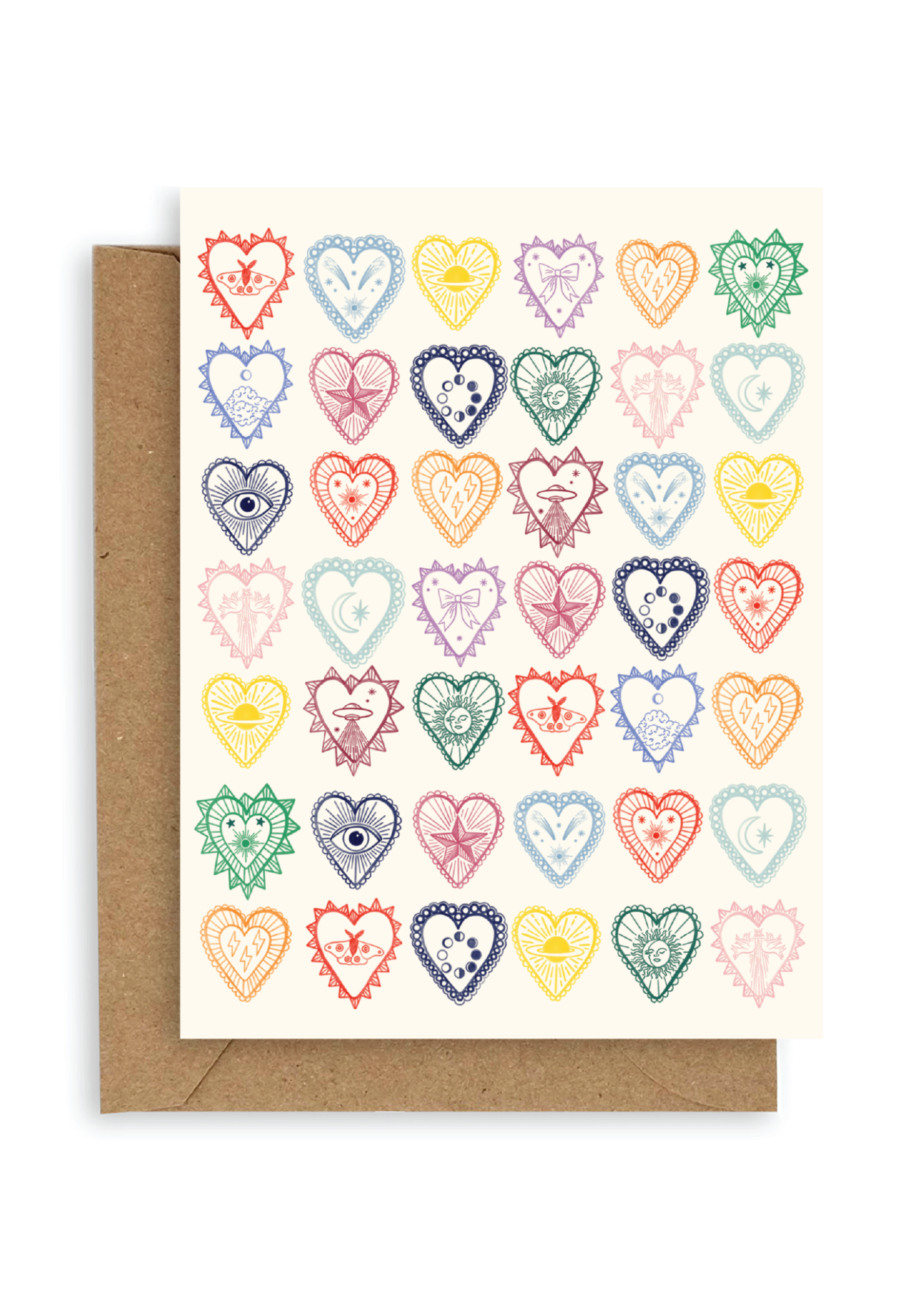 Heart Charms Greeting Cards - Elegant Handmade Valentine's Day Cards for Couples, Perfect for Anniversaries, Weddings & Romantic Occasions
