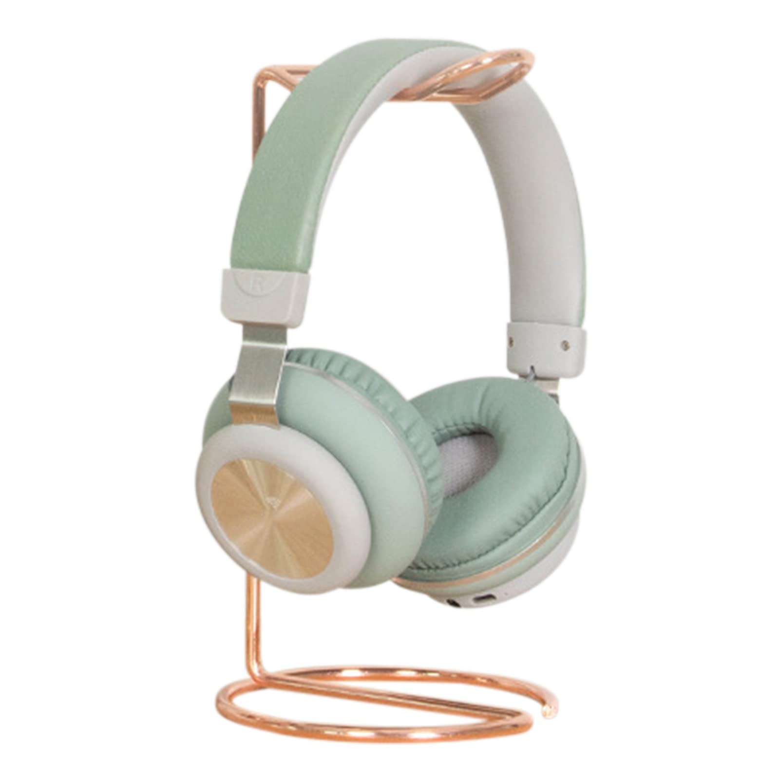 Premium Universal Headphone Stand - Gold & Rose Gold Metal Earphone Holder for Desk Display | Compatible with All Earbuds & Headphones | Perfect for Office, Gaming Setup & Home Decor