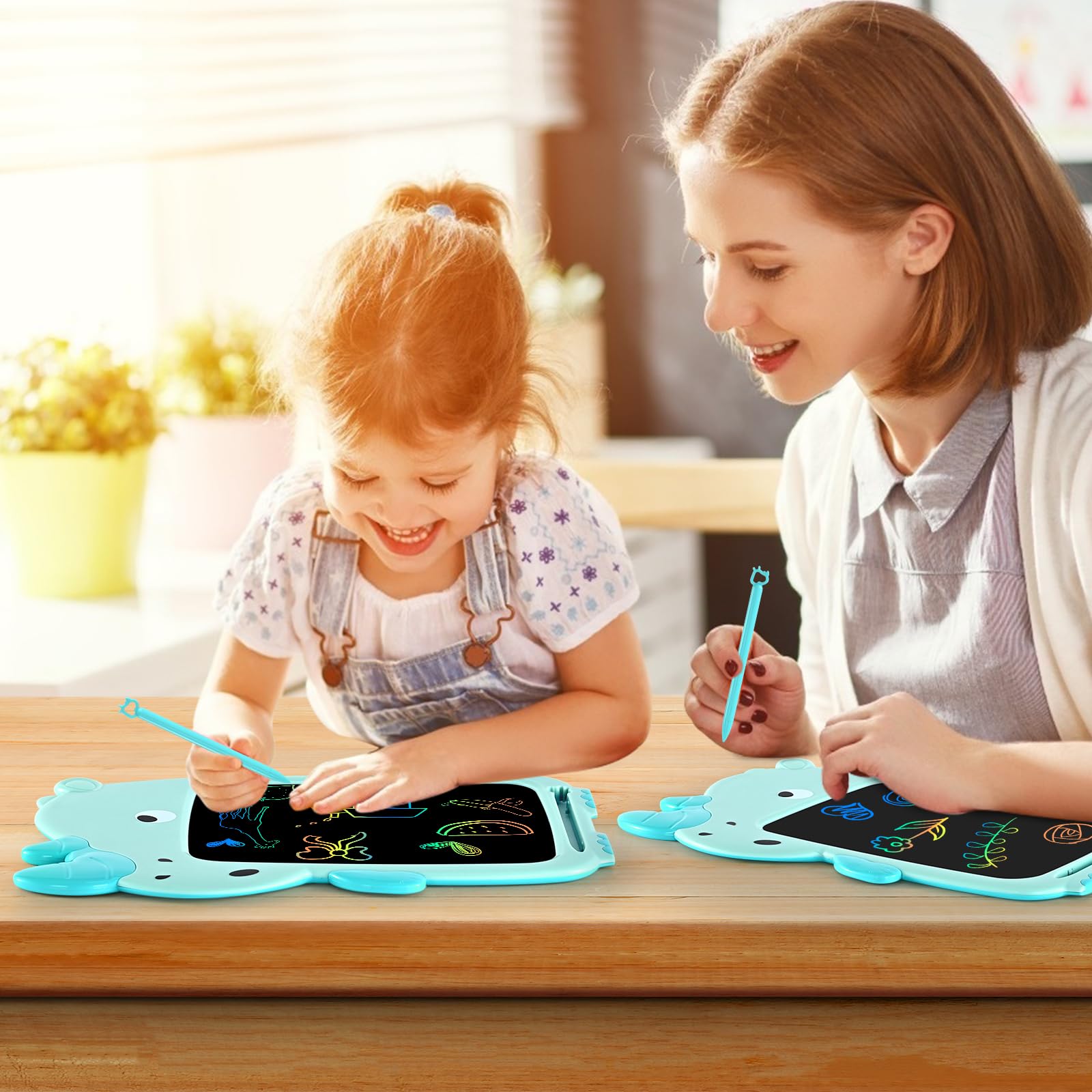 10 Inch LCD Writing Tablet for Kids - Doodle Drawing Pad with Rhinoceros & Dinosaur Design | Educational Toy for Boys & Girls Ages 3-8 | Perfect Birthday, Christmas, Easter & Thanksgiving Gift | Portable Drawing Board for Home, School & Travel Activities