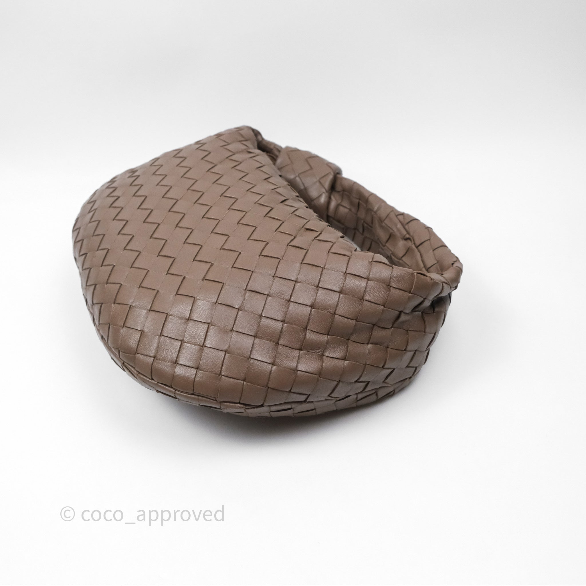 Bottega Veneta Small Jodie Bag in Brown Lambskin Leather with Gold Hardware - Luxury Crossbody Shoulder Bag for Women, Perfect for Date Night & Evening Events