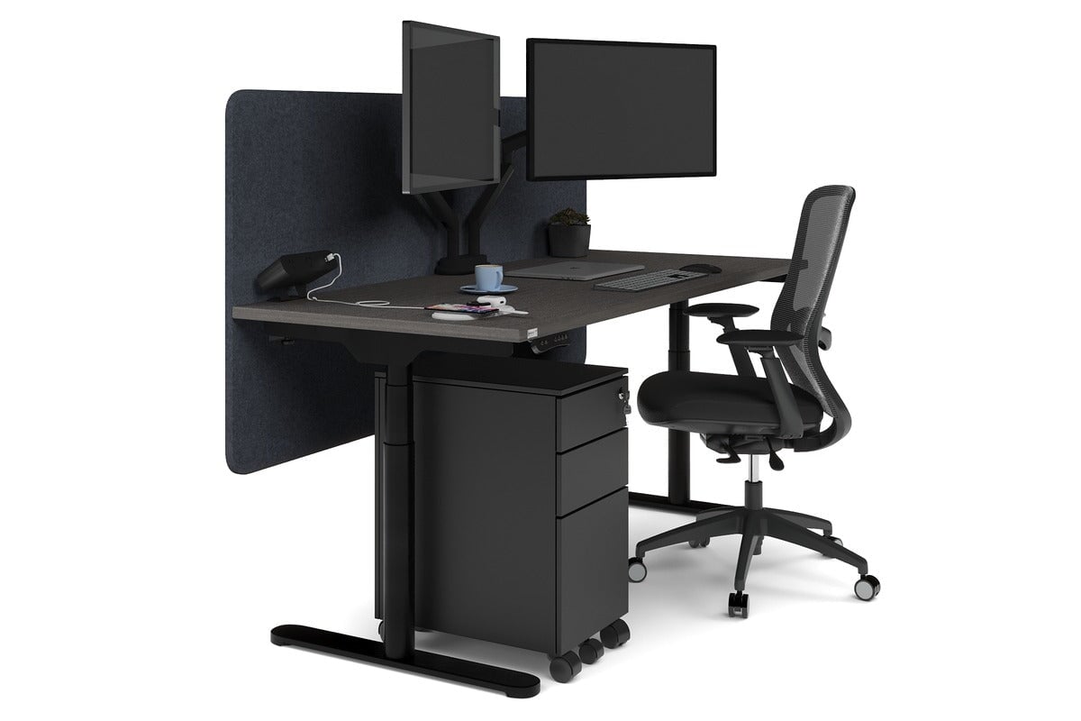 Premium Adjustable Height Single Workstation Desk - 1600L x 700W Size - Ideal for Home Office, Study & Workspace Ergonomics