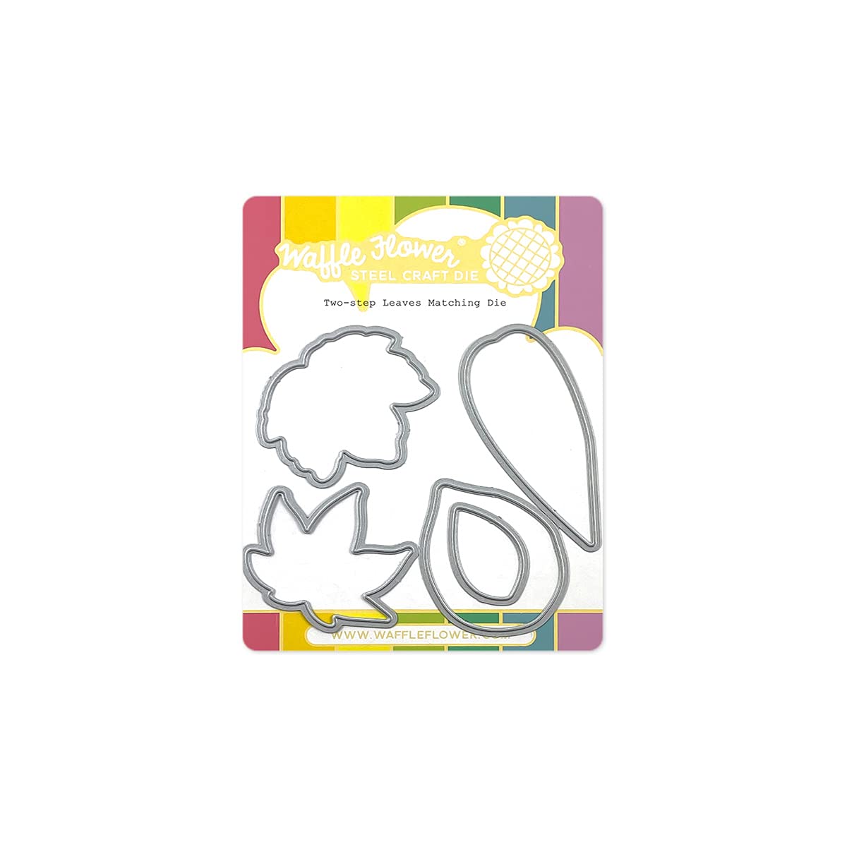 Waffle Flower Two-Step Leaves Matching Die Set for Card Making & Scrapbooking - Perfect for DIY Greeting Cards, Invitations, and Paper Crafts
