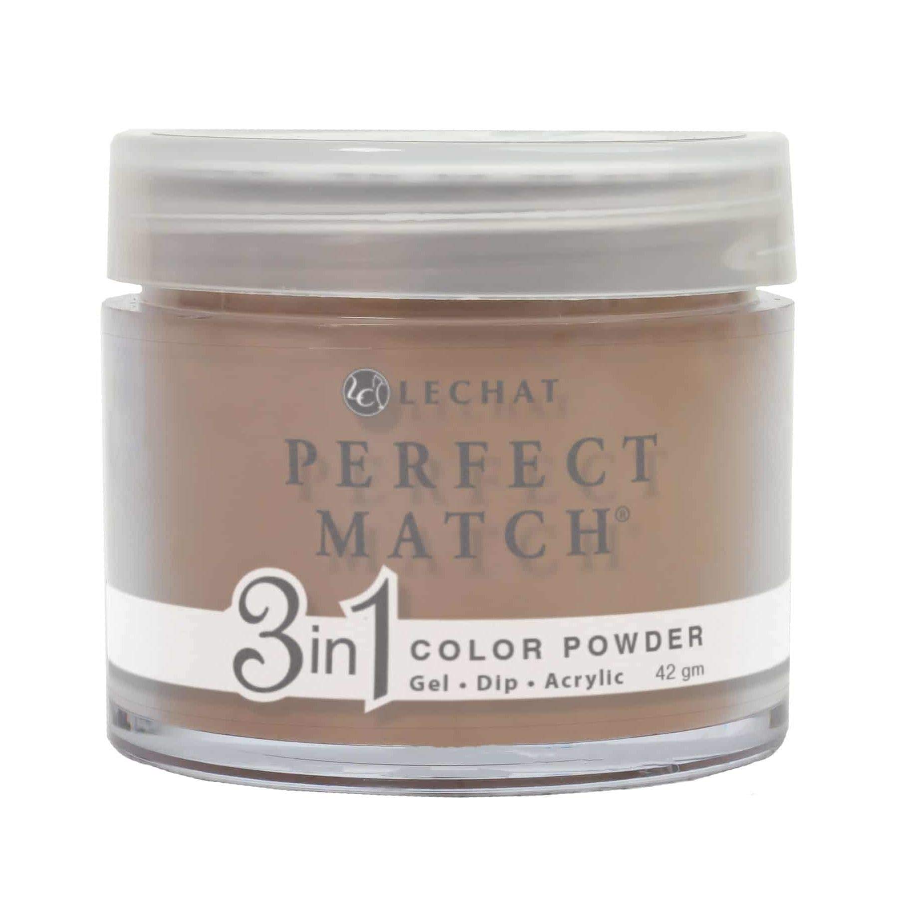 LECHAT Perfect Match 3-in-1 Powder Foundation - Harmony Brown, 1.48oz | Long-Lasting Matte Finish for Oily Skin | Ideal for Everyday Makeup & Professional Looks