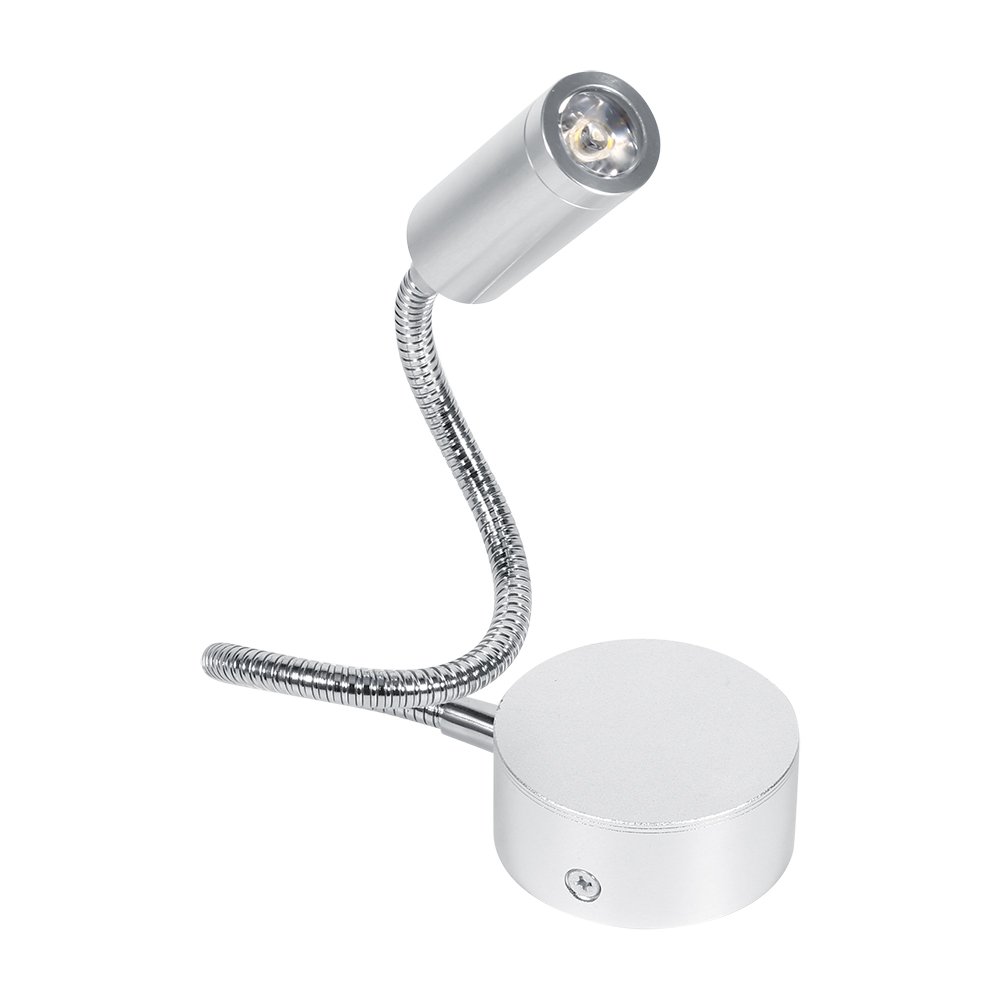Flexible Gooseneck LED Bed Lamp - Minimalist Wall Mount Reading Light for Headboards, Home Office, Studio & Hotels | Perfect for Night Reading, Working & Ambient Lighting