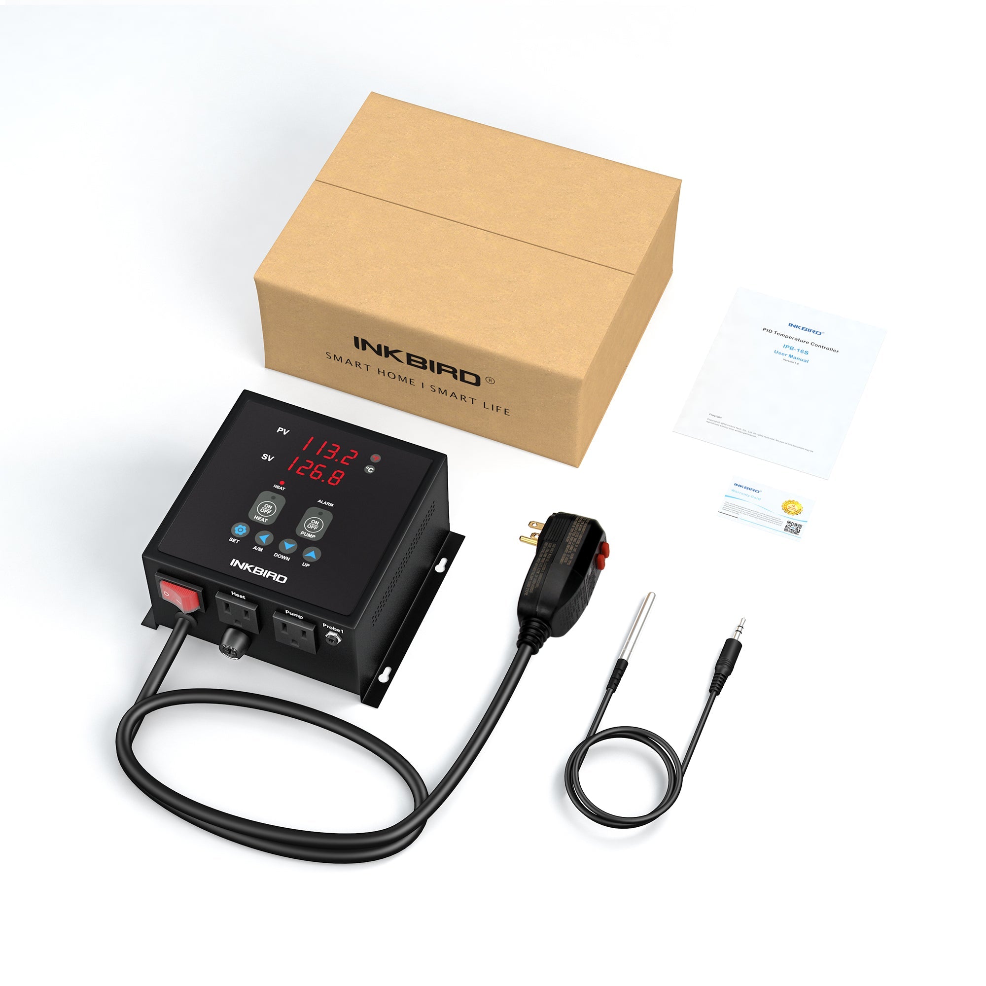 PID Temperature Controller IPB-16S - Digital Thermostat for Home Brewing, Sous Vide, and DIY Projects | Precise Heating Control for Aquariums, Reptile Tanks & 3D Printing