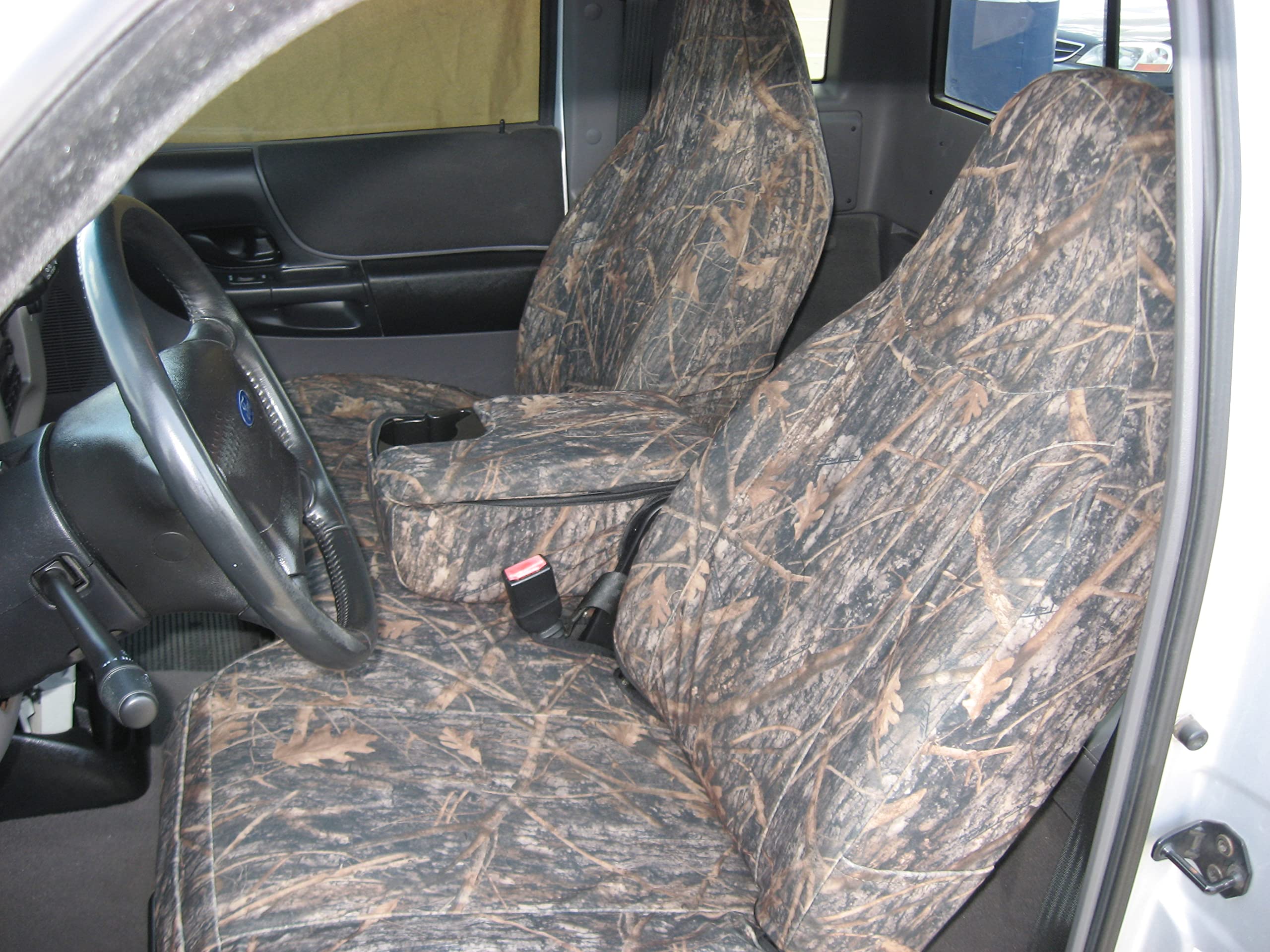 Durafit Custom Seat Covers for 2002-2003 Ford Ranger - 60/40 Bench with Console Opening | Waterproof Lost Camo Fabric | Perfect for Off-Roading, Hunting & Outdoor Adventures