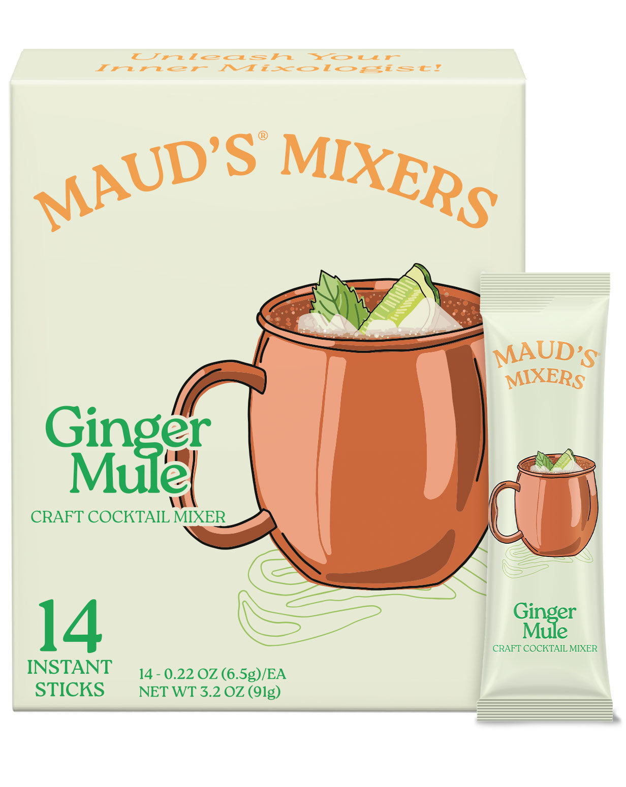 Maud's Mixers Classic Ginger Mule Cocktail Mixer - Premium Moscow Mule Mix for Refreshing Summer Drinks & Party Cocktails