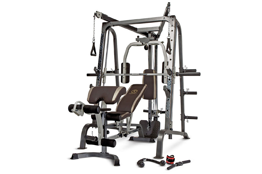 Marcy MD 9010G Smith Machine & Power Cage System - Home Gym Strength Training Equipment for Weight Lifting & Full Body Workouts - Perfect for Garage Gyms & Home Fitness