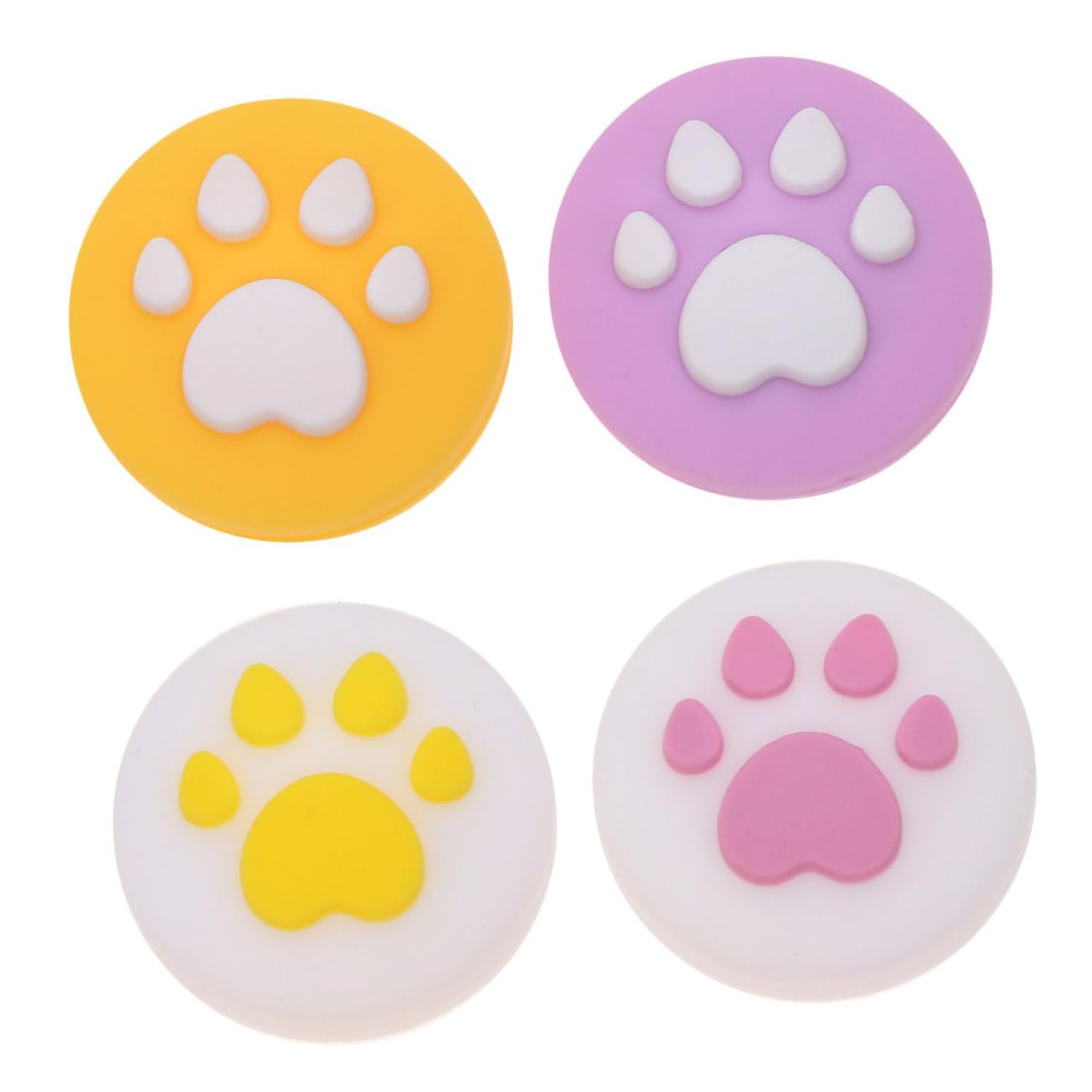 12 Pcs Silicone Joystick Thumb Grips - Cat Paw Design Non-Slip Controller Caps for Gaming Consoles (PS5, Xbox, Switch) - Perfect for Long Gaming Sessions & Enhanced Grip Comfort