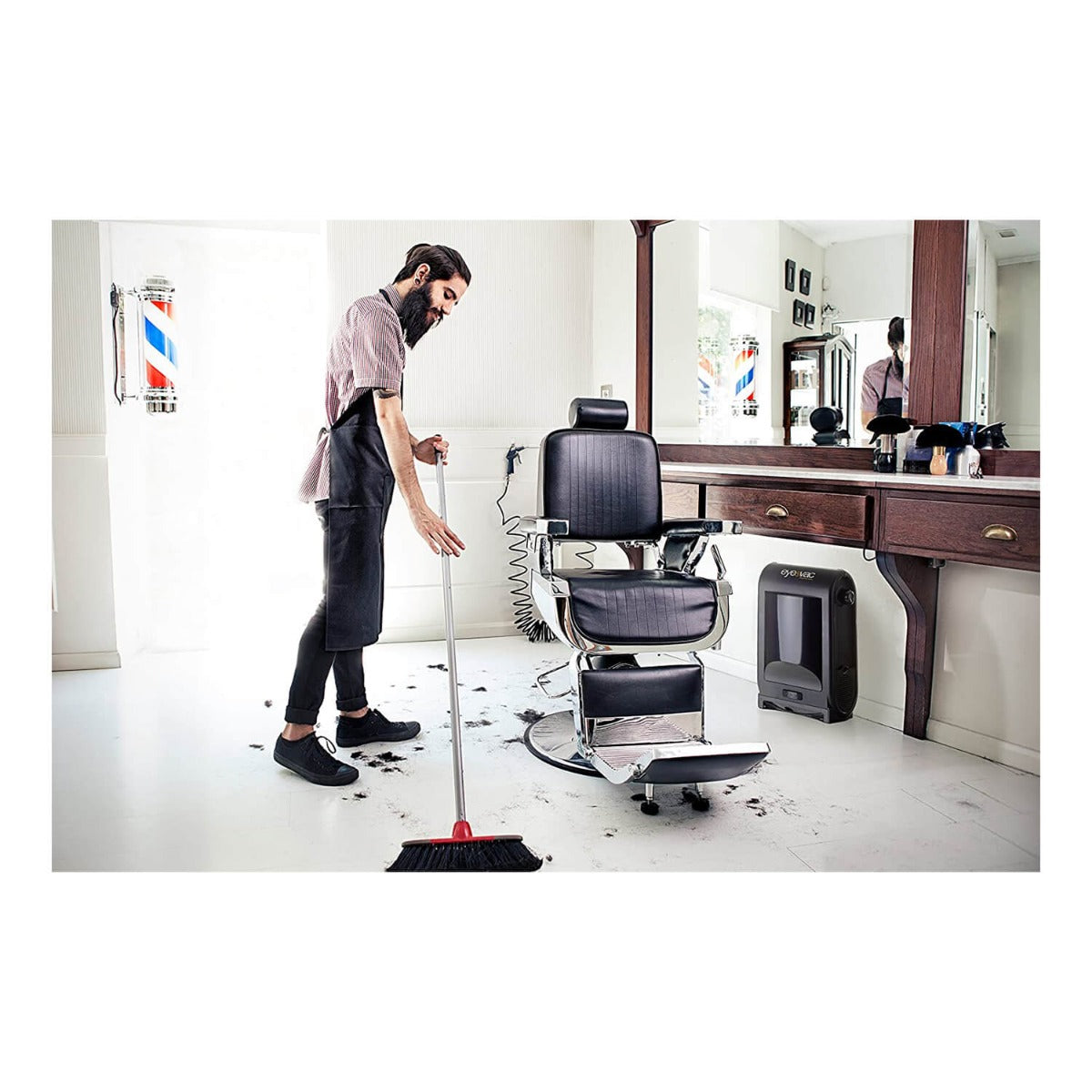 EyeVac Professional Cordless Handheld Vacuum Cleaner - Powerful 12000PA Suction, Lightweight & Portable for Pet Hair, Car, Home Cleaning - Tuxedo Black