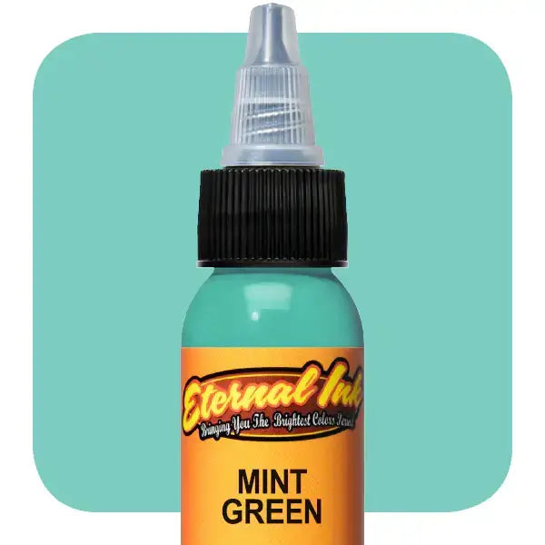 Eternal Ink in Mint Green - Long-Lasting, Vibrant Tattoo Ink for Professional Artists & Beginners - Perfect for Tattoo Studios, Home Use & DIY Projects