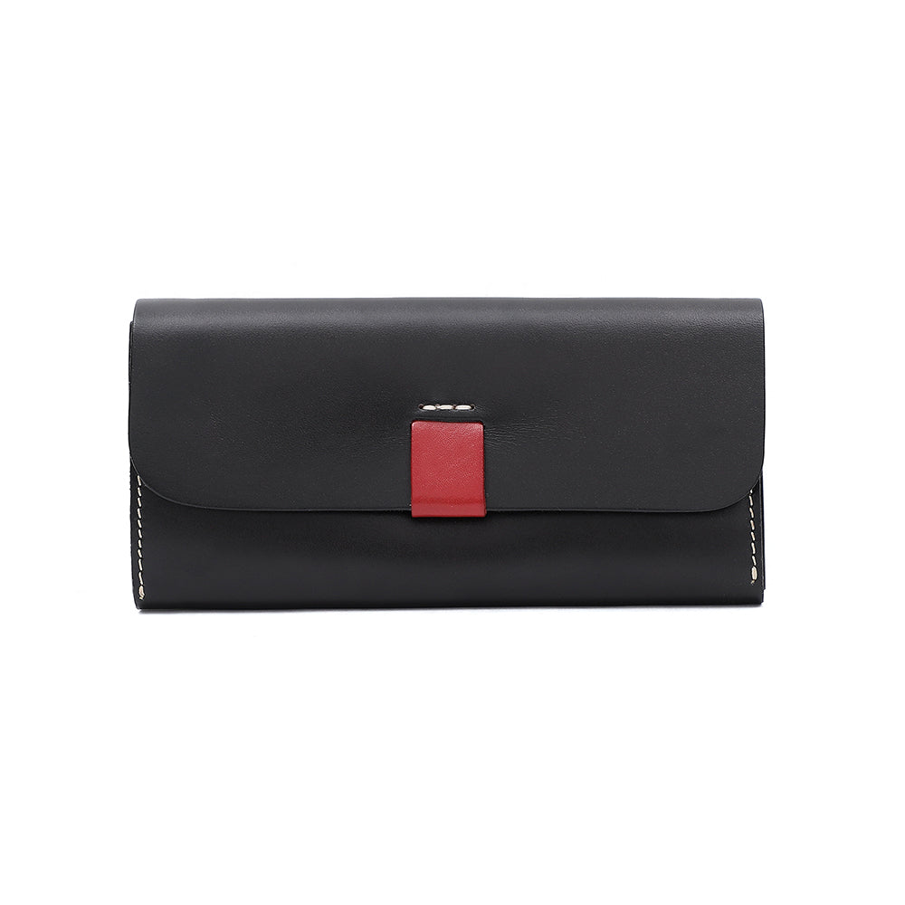 Handmade Genuine Leather Long Bifold Wallet for Women - Slim RFID Blocking Wallet with Multiple Card Slots & ID Window - Perfect for Everyday Use, Travel, and Gift Giving