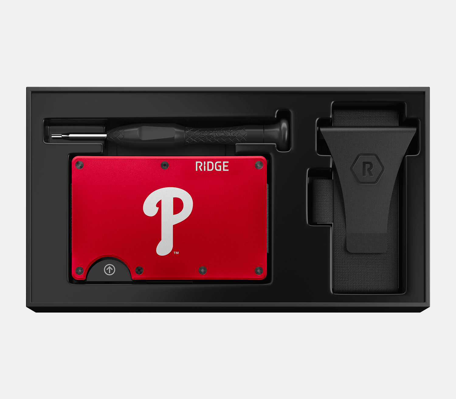 Ridge Wallet for Men - Slim RFID Blocking Front Pocket Wallet - Philadelphia Phillies Team Design - Perfect for Everyday Carry & Travel