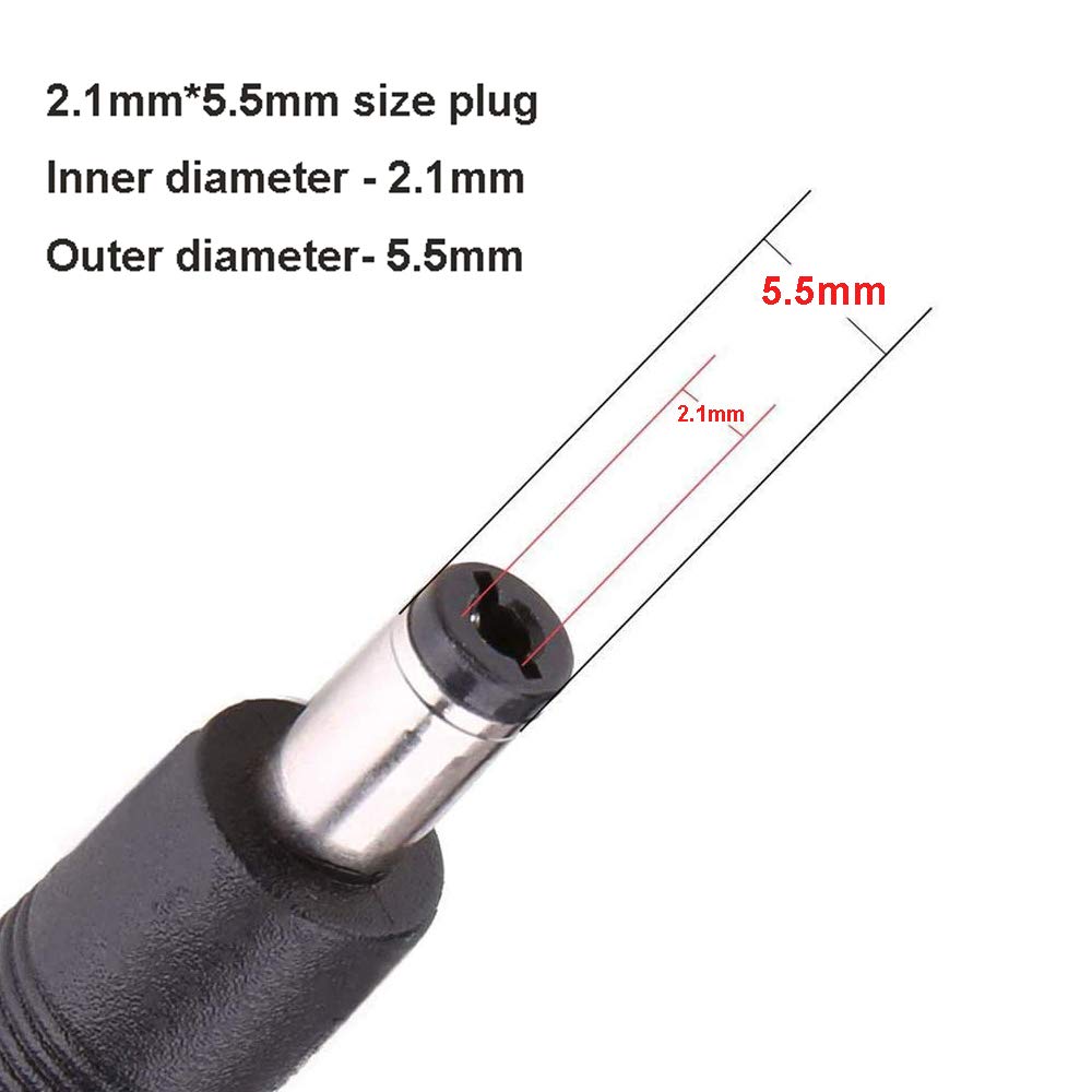 12V DC Power Extension Cable 15ft (5m) - 2.1mm x 5.5mm Jack - 4 Pack - for CCTV Cameras, IP Cameras, DVR, LED Strips, Baby Monitors, Routers - Perfect for Home Security & Electronics Setup