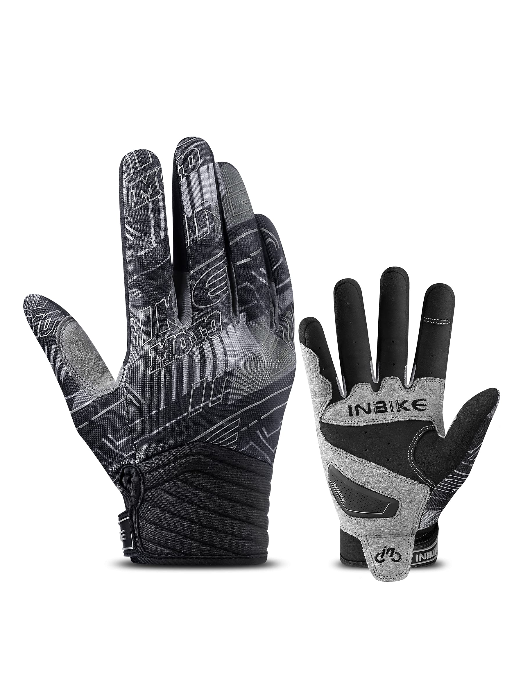 **INBIKE Breathable Dirt Bike Gloves for Men - Hard Knuckle Protection, Touchscreen Compatible - Ideal for Motorcycle, Powersports & Motocross Riding**