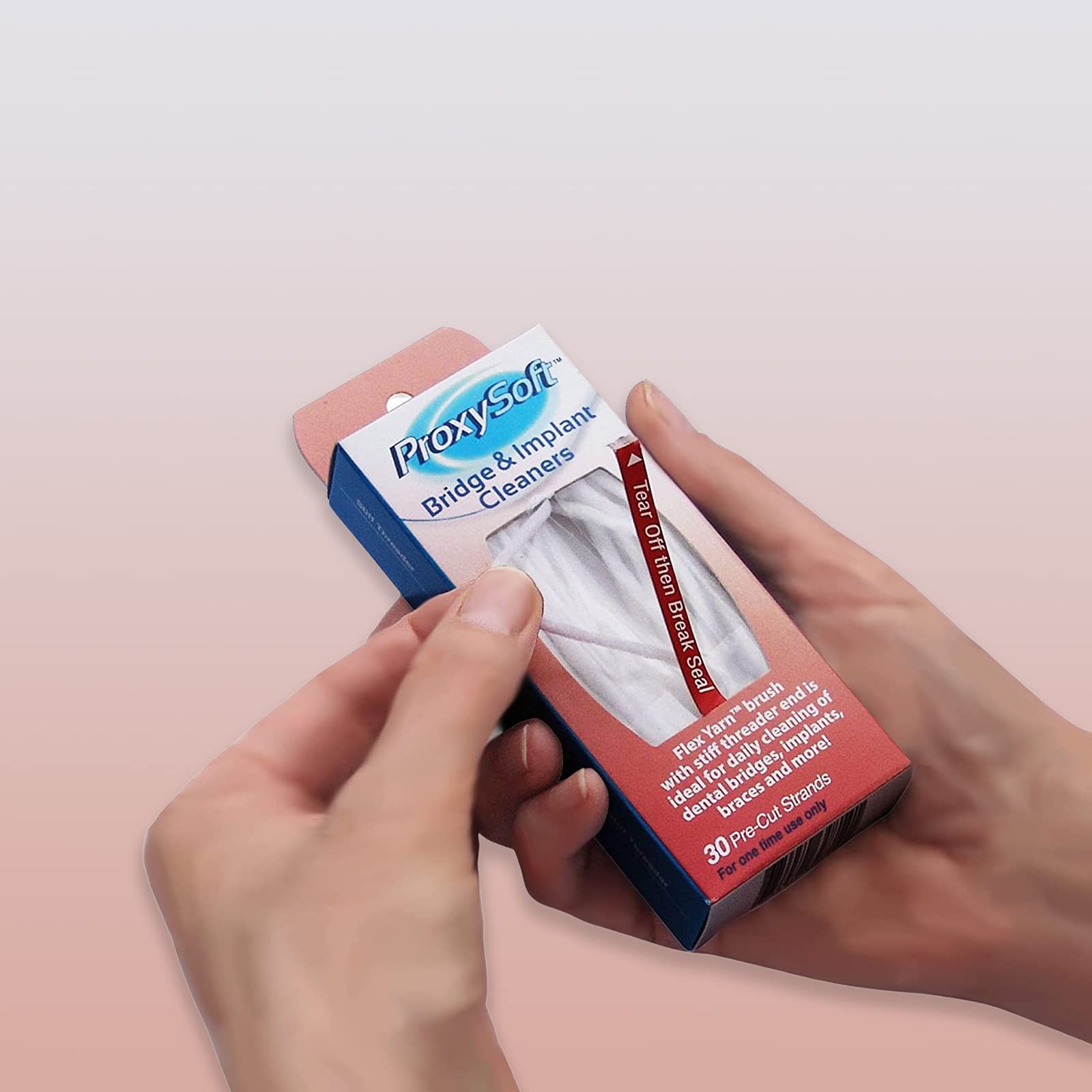 **Proxysoft Dental Floss for Bridges & Implants – 6 Pack Floss Threaders for Dental Bridges, Implants, Braces – Extra-Thick Proxy Brush for Optimal Oral Hygiene – Teeth Bridge & Implant Cleaners – Perfect for Travel & Daily Dental Care**