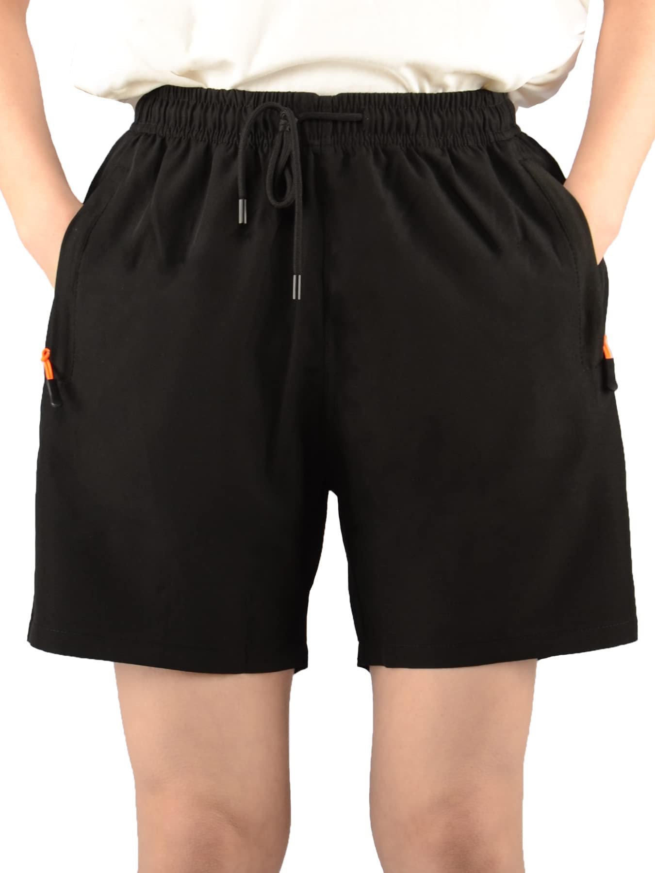 Boys' Loose Fit Athletic Shorts with Zipper Pockets - Quick Dry Running Shorts for Sports & Outdoor Activities - Perfect for Basketball, Soccer, Gym Workouts and Summer Camp