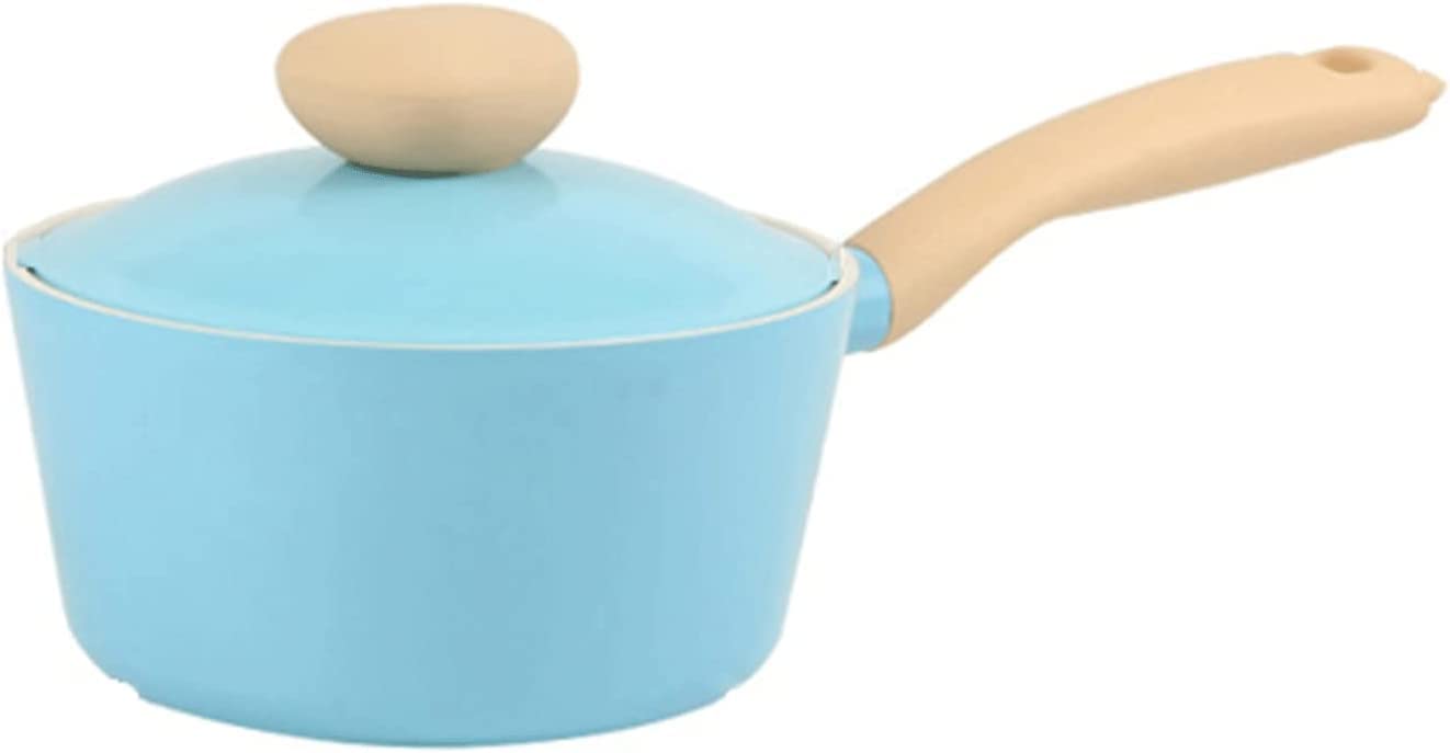 Non-Stick Wok Milk Pot - 2QT Small Sauce Pan with Lid for Gas Stove - Perfect for Soup, Stew & Cooking - Household Kitchen Essential (Color: Black)