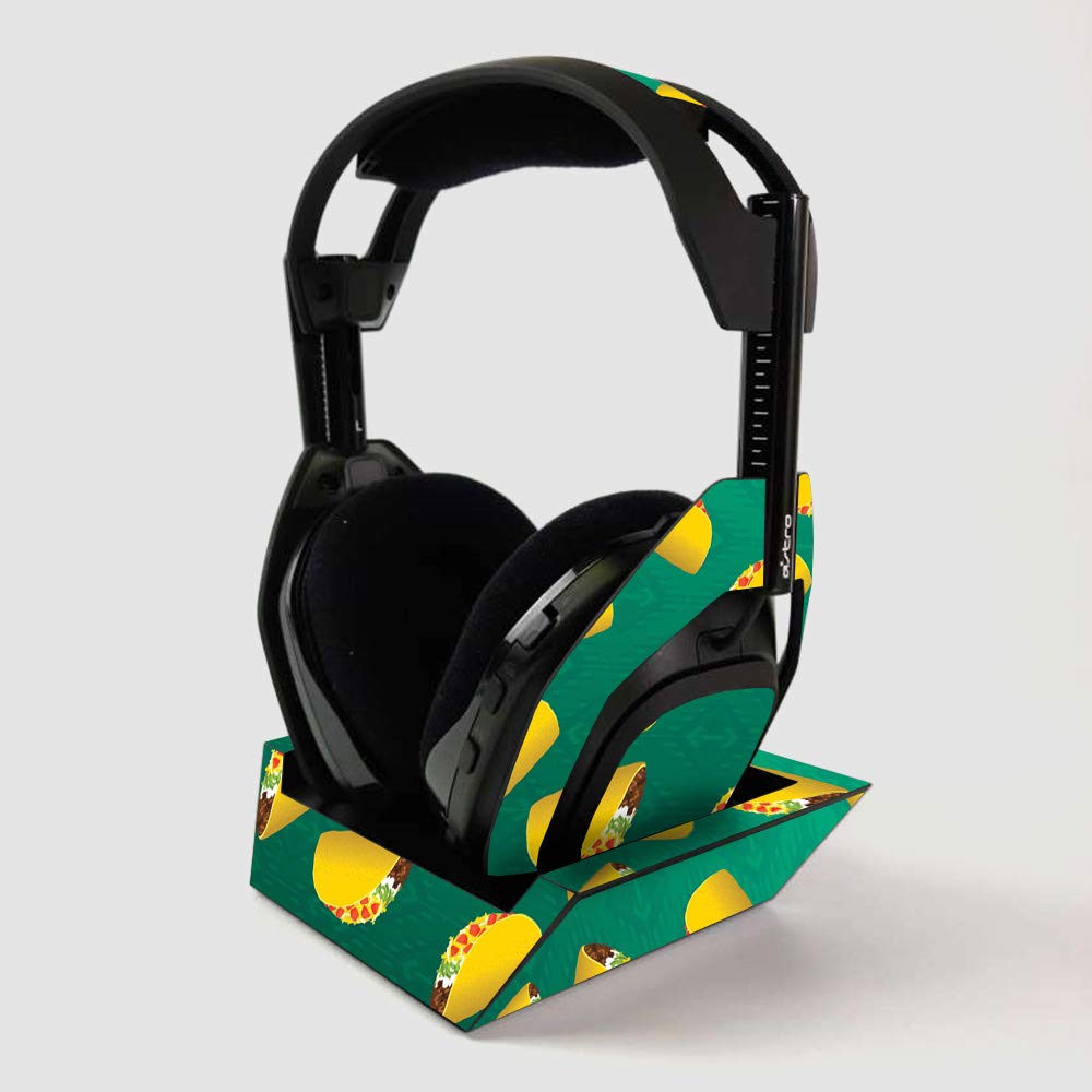 ASTRO Gaming A50 Wireless Headphone & Base Station Vinyl Skin Wrap - Durable Protective Decal Cover | Custom Tacos Design | Easy to Apply & Remove | Made in USA | Perfect for Gaming Setups & Personalization