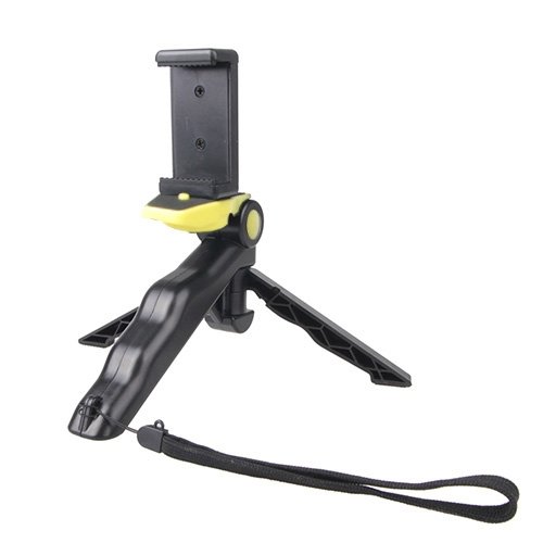 Ultra Slim Portable Hand Grip & Mini Tripod Stand with Steadicam Curve for GoPro Hero 4/3/3+/SJ4000/SJ5000/SJ6000, iPhone & Smartphones - Perfect for Vlogging, Sports Photography and Travel Adventures