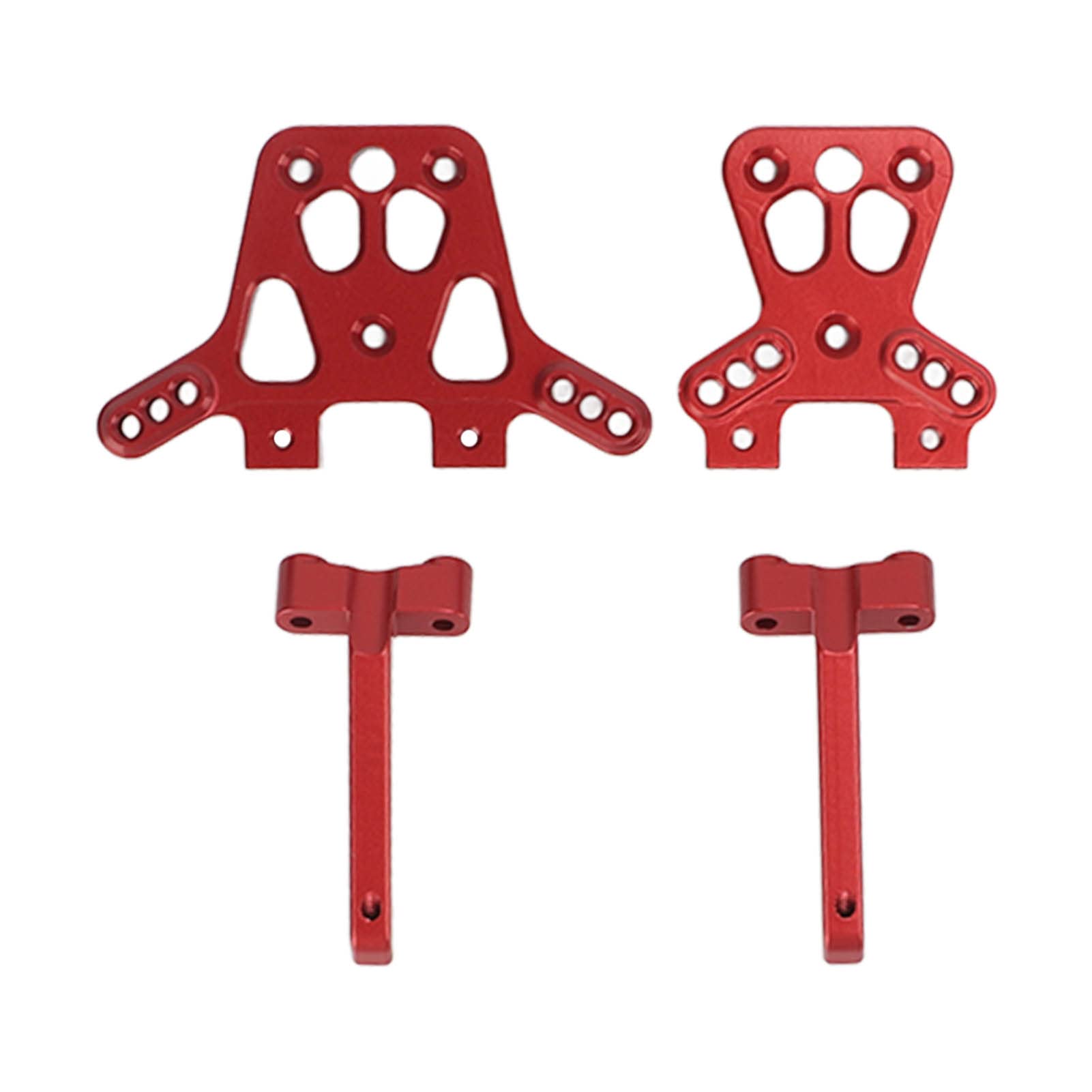 Uxsiya RC Car Shock Tower - High Strength Adjustable Angle Corrosion Resistant Front & Rear Shock Tower for 1/18 Bigfoot RC Truck (Red) | Perfect for Off-Road Racing, Bashing & RC Car Upgrades