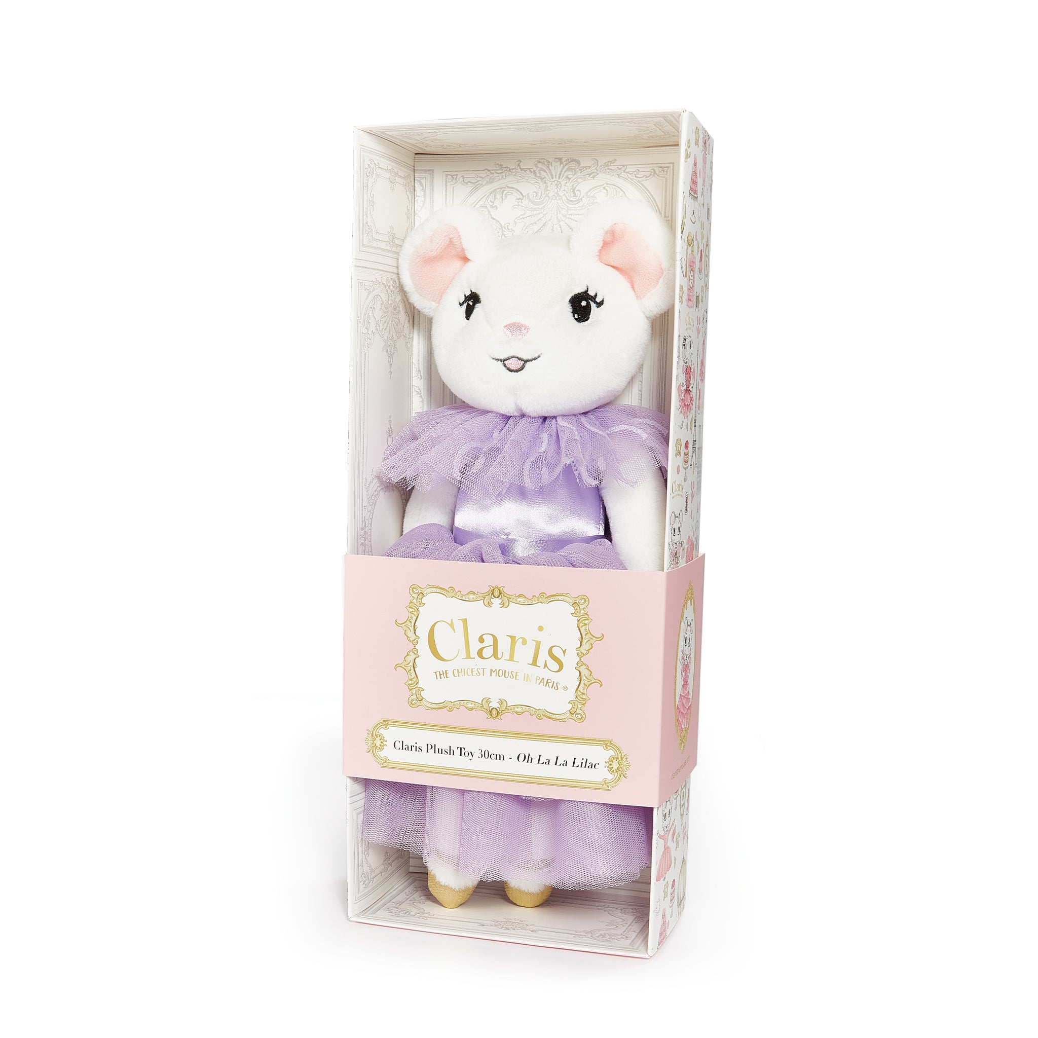 Claris The Mouse Oh La La Lilac Plush Stuffed Animal Toy - Cute Collectible Gift for Kids & Disney Fans, Perfect for Birthday Parties & Room Decor