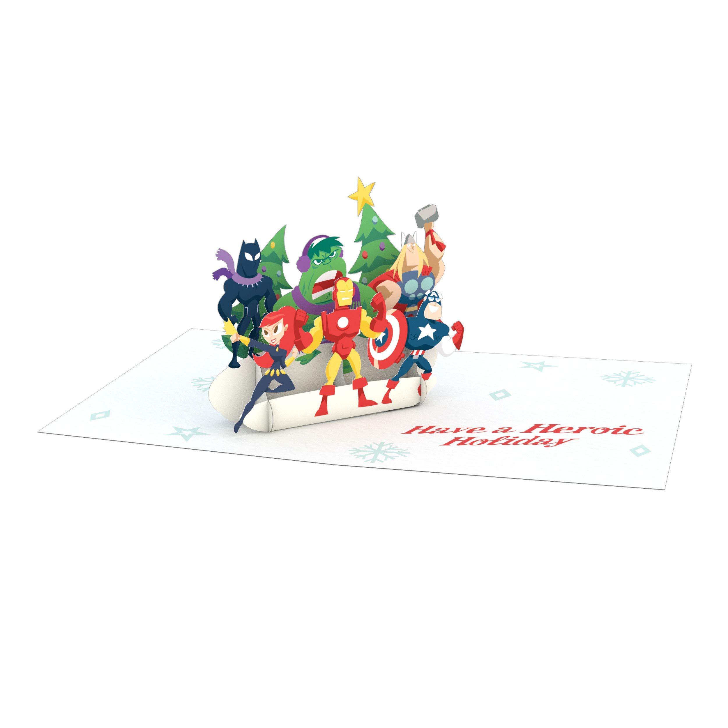 Lovepop Marvel Avengers Holiday Notecards 4 Pack - 3D Pop Up Greeting Cards for Christmas, Birthday, Thank You | Superhero Gift Cards for Fans, Collectors & Card Enthusiasts