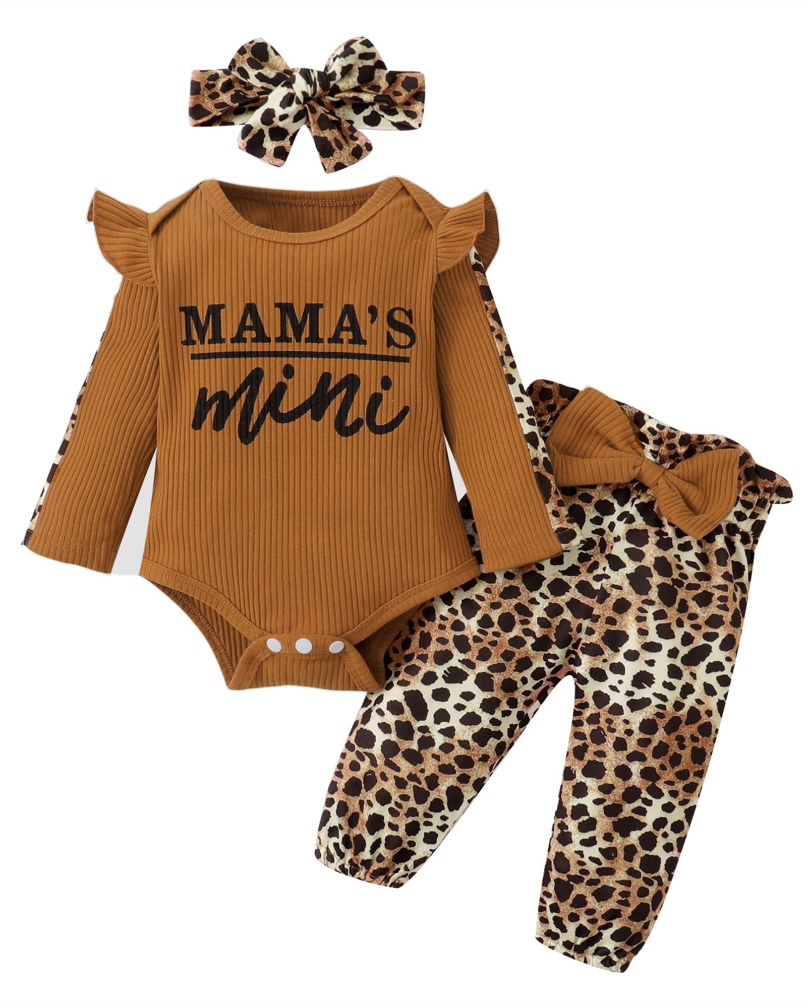 **Newborn Baby Girl Outfit - Floral Ruffle Romper & Pants Set | Cute Infant Clothes for Girls | Perfect for Photos, Parties & Everyday Wear**