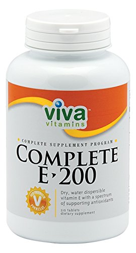 Viva Vitamins Complete E 200 - 210 Tablets | High Potency Vitamin E Supplement for Skin & Immunity | Daily Wellness & Antioxidant Support
