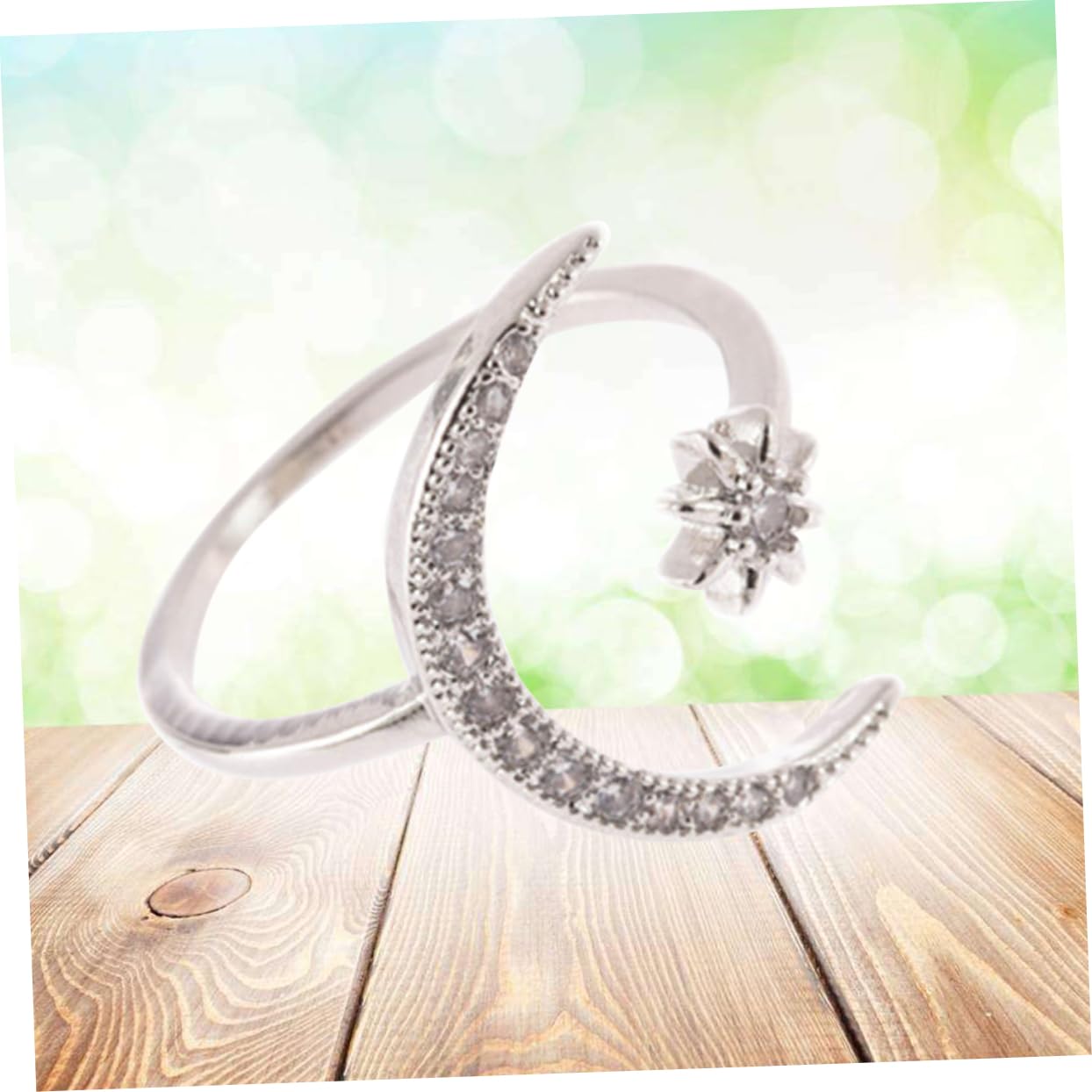 CALLARON Moonstone Open Ring for Women & Teen Girls - Sterling Silver Gemstone Jewelry - Perfect for Everyday Wear, Gifts & Special Occasions