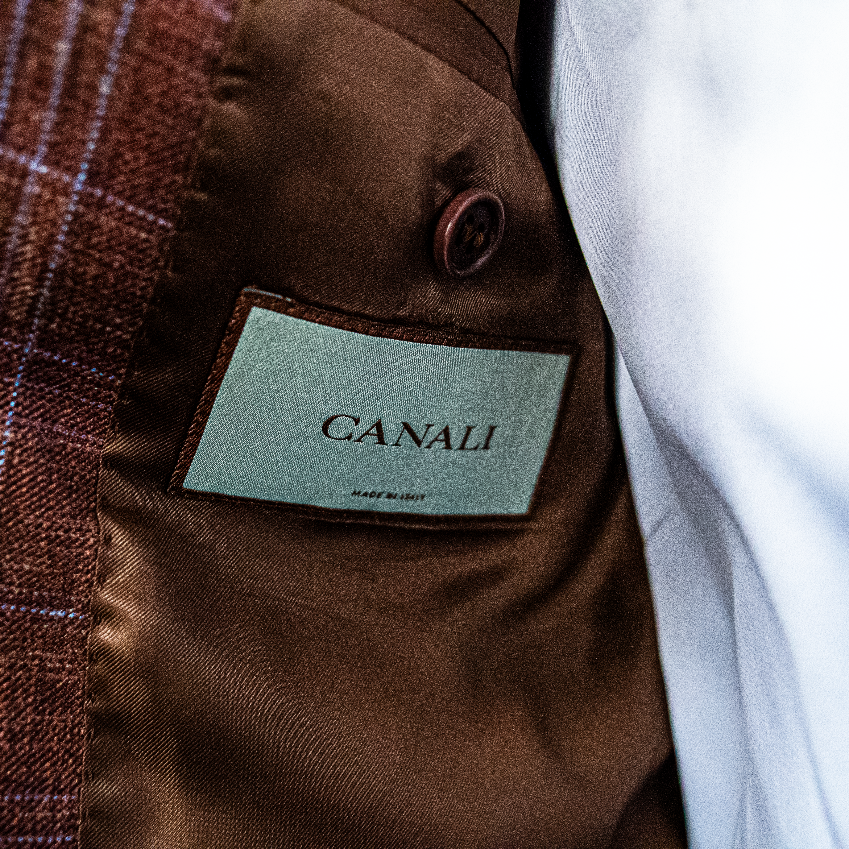 CANALI Men's Brown Plaid Suit - Premium Wool Business Suit for Office, Wedding & Formal Events