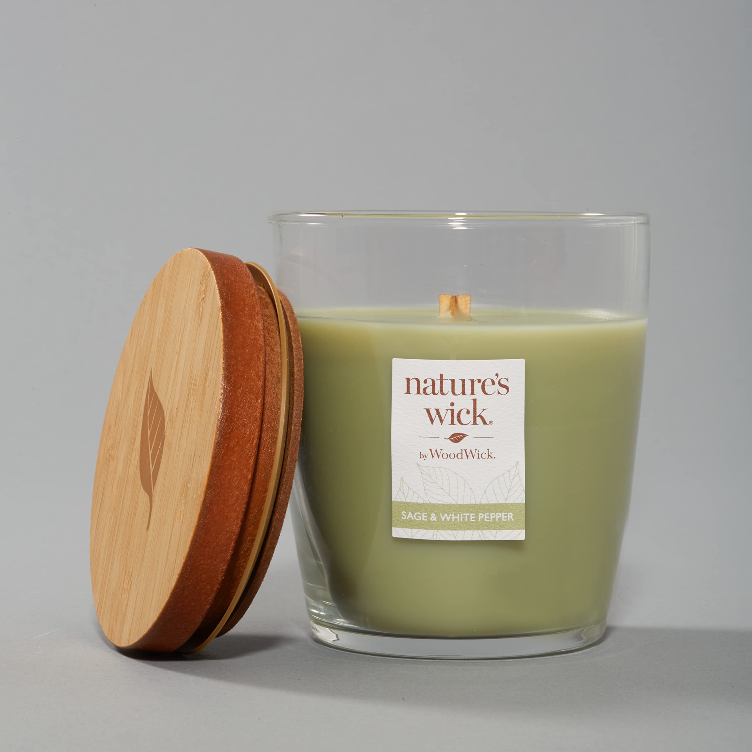 Nature's Wick Sage & White Pepper Scented Candle - 10oz Aromatherapy Soy Wax Candle for Relaxation, Meditation & Home Decor