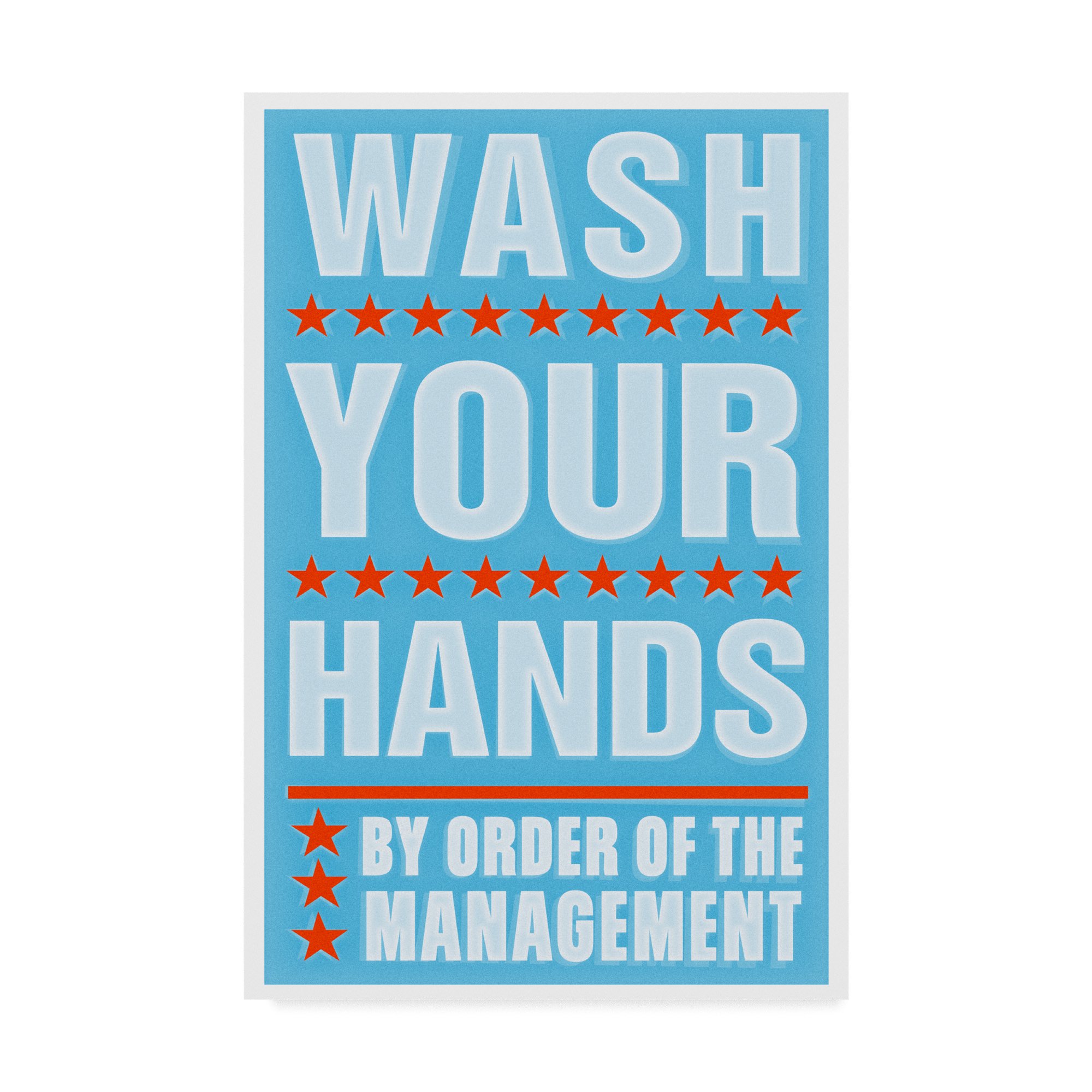 Wash Your Hands by John W. Golden - 12x19 Inch Motivational Bathroom Wall Art - Perfect for Home, Office, or Clinic Decor