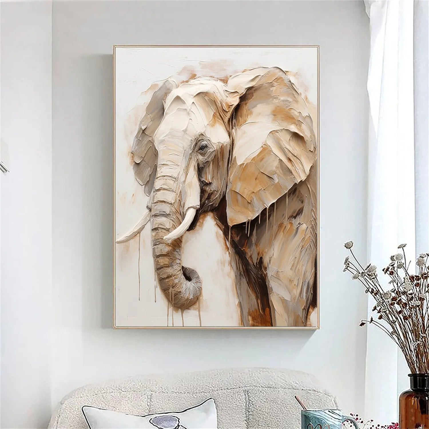Animal Art Painting #AP076 - Handmade Canvas Wall Decor for Living Room, Bedroom & Office | Wildlife & Nature Inspired Artwork