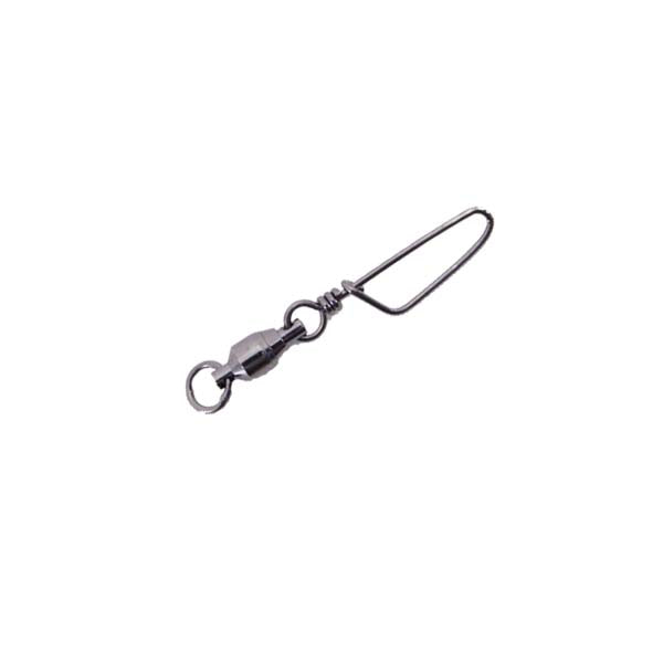 Premium Spro Black Ball Bearing Swivel with Coastlock Snap - Heavy Duty Fishing Tackle for Saltwater & Freshwater Angling