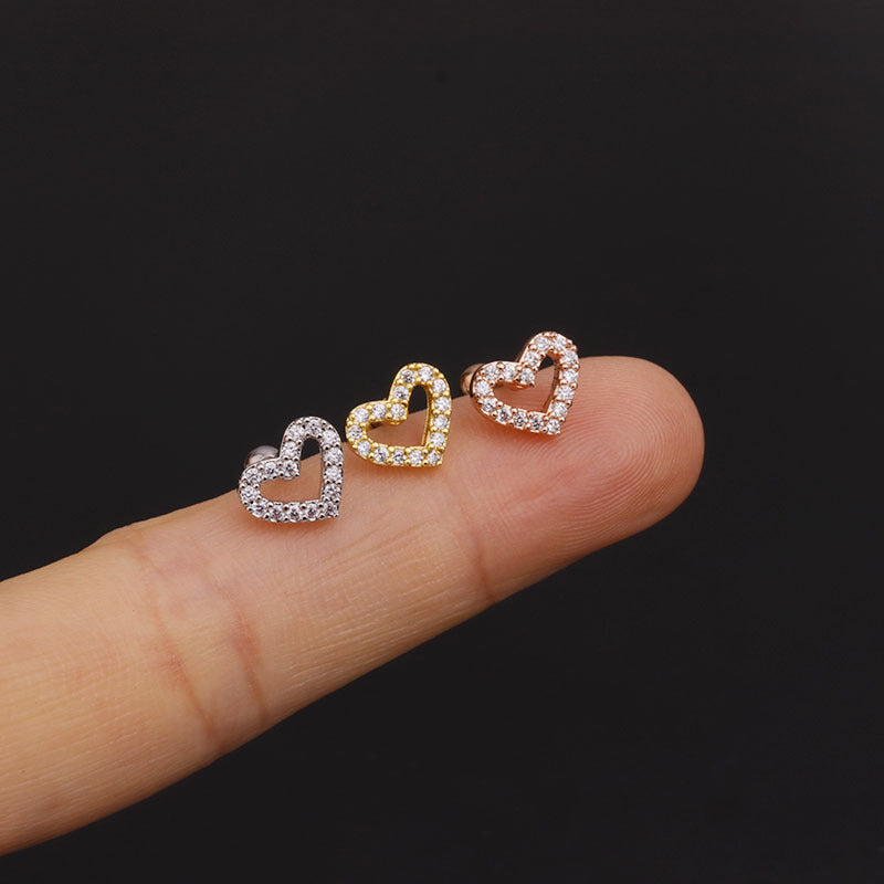 20G Cartilage Tiny Stud Earrings - Moon & Flower Design Hypoallergenic Stainless Steel Earrings for Women | Perfect for Daily Wear, Parties & Gifts