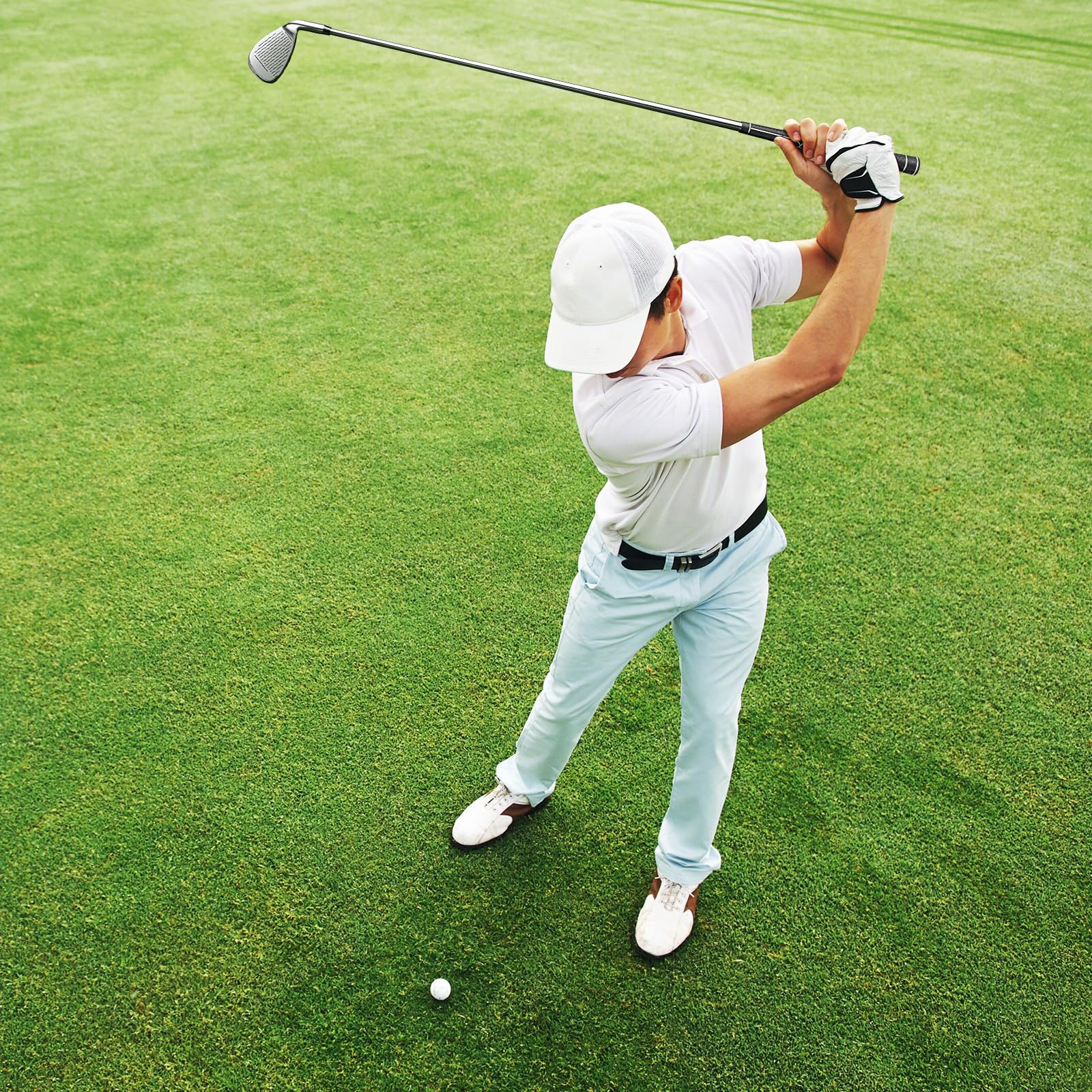 GYMAX Complete 12/14-Piece Right-Handed Golf Club Set for Men - Includes #1 Driver, #3 Fairway Wood, #4 Hybrid, 6-9 Irons, Pitching Wedge, Putter & Headcovers - Perfect for Beginners & Intermediate Golfers on the Course or Driving Range