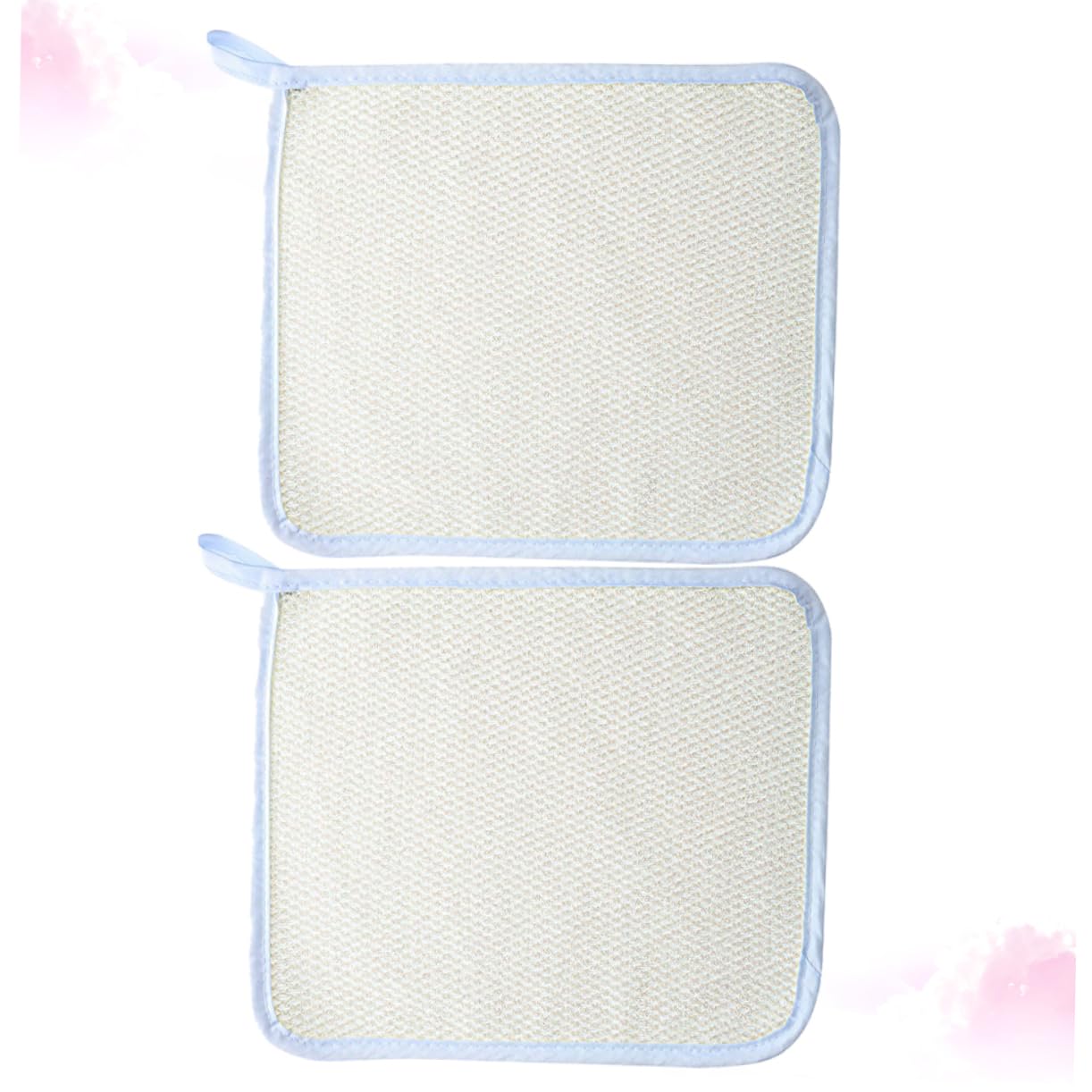 FRCOLOR 2-Pack Exfoliating Bath Towels - Dual-Sided Body Scrub Towel for Dead Skin Removal, Facial & Back Exfoliation | Soft Weave Washcloth for Spa, Shower & Skincare Routine (Beige)