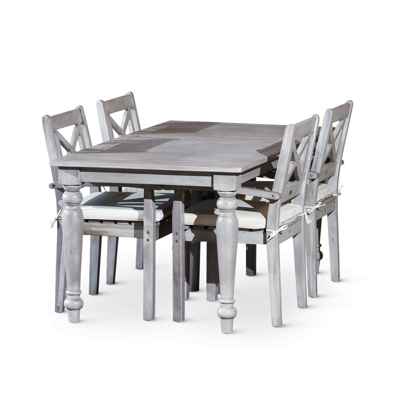Premium Castlewood Canyon Outdoor Dining Set - Patio Furniture for Backyard, Garden, Deck - Weather-Resistant & Durable - Perfect for BBQs, Family Gatherings, and Outdoor Entertaining