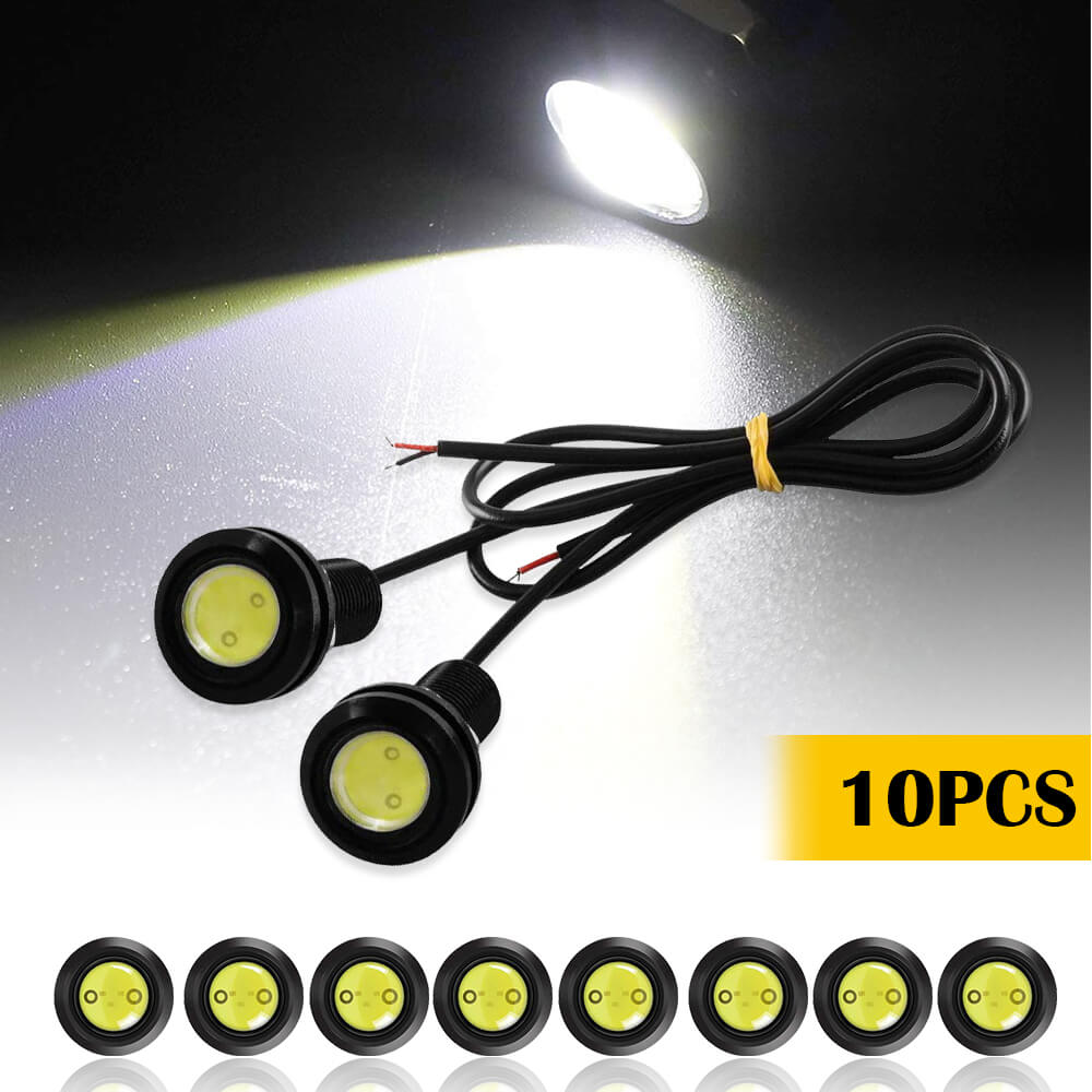 10pcs Eagle Eye LED Lights - Bright Fog Daytime Running & Reverse Tail Lights - Small Bulb for Cars, Trucks, SUVs - Perfect for Night Driving & Off-Road Adventures